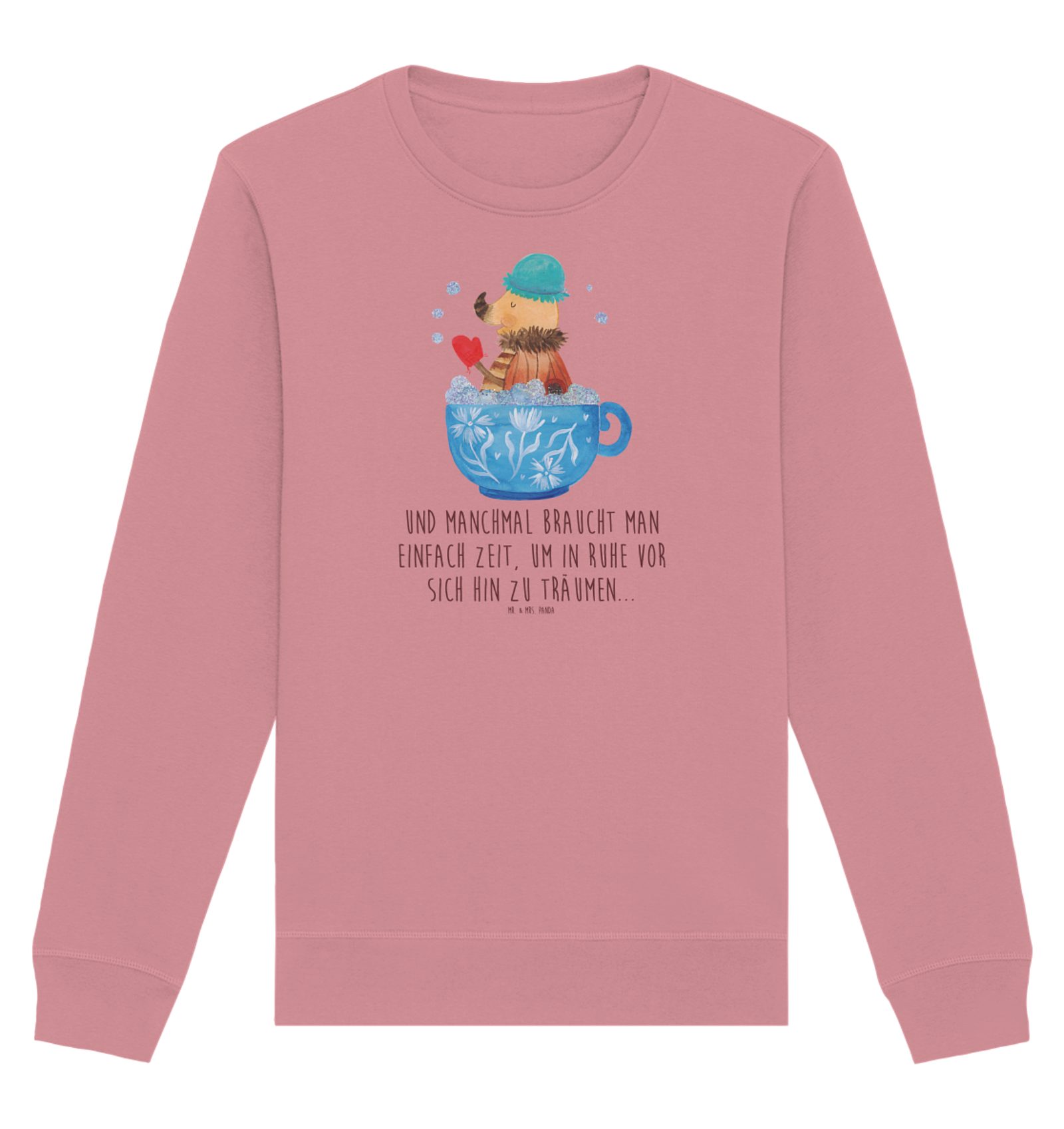 Longpullover Nachtfalter Schaumbad Größe S - Canyon Pink - Geschenk, Sweatshirt Mä