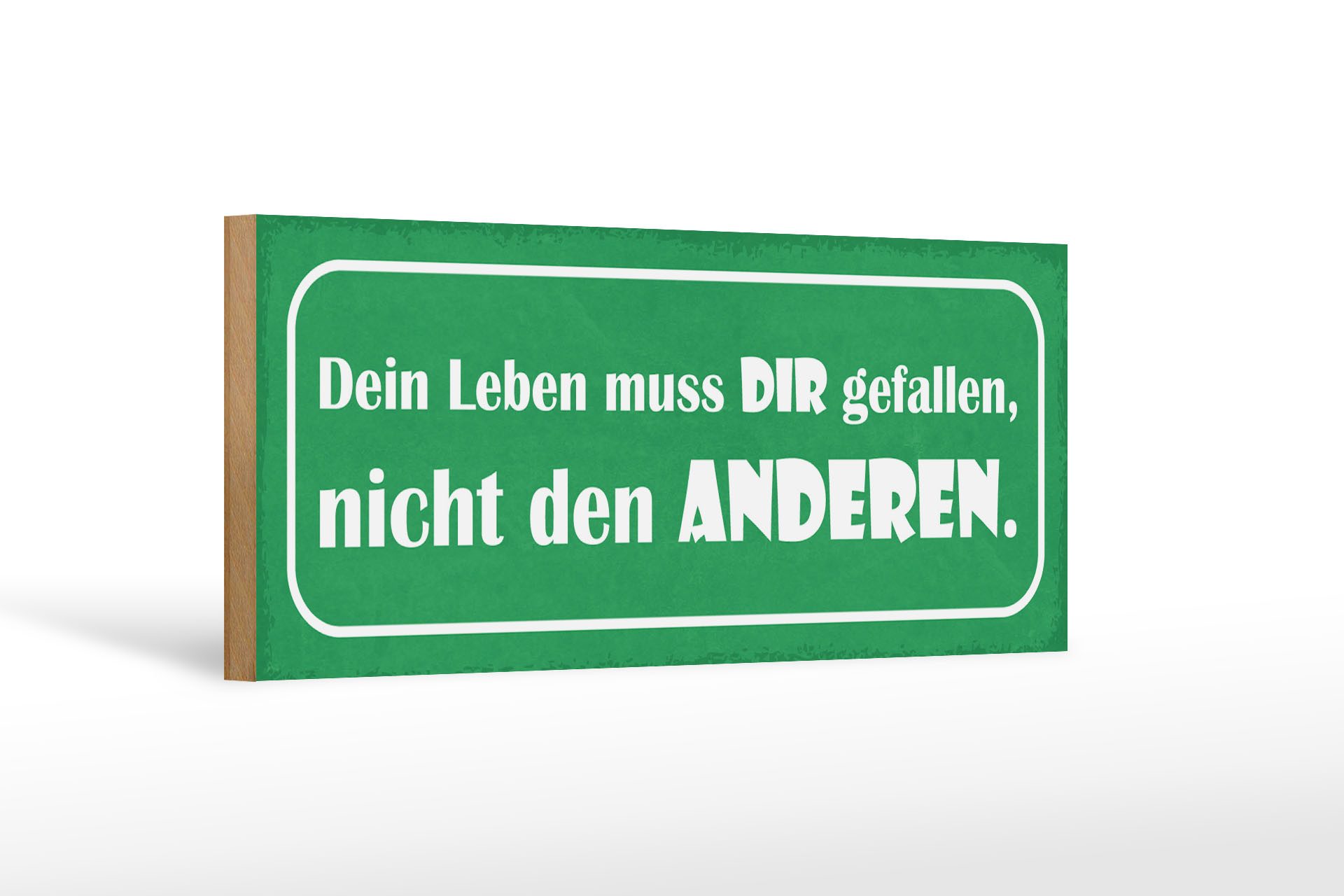 Holzbild Spruch 27x10cm dein leben muss Die gefallen