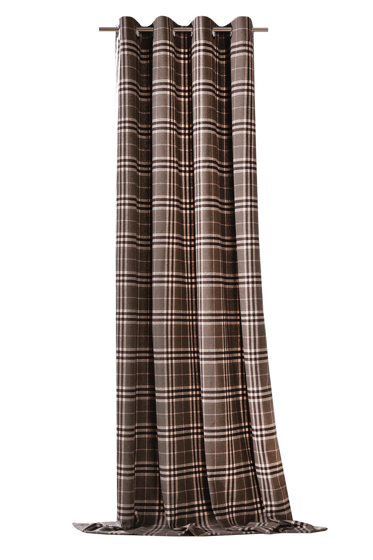 heimtexland Vorhang Dekoschal Wolle Tartan Karo Ösenschal Deko Gardine (1 St), Ösen, blickdicht, Polyester, Dekoschal I blickdicht I HxB 240x135 I kariert