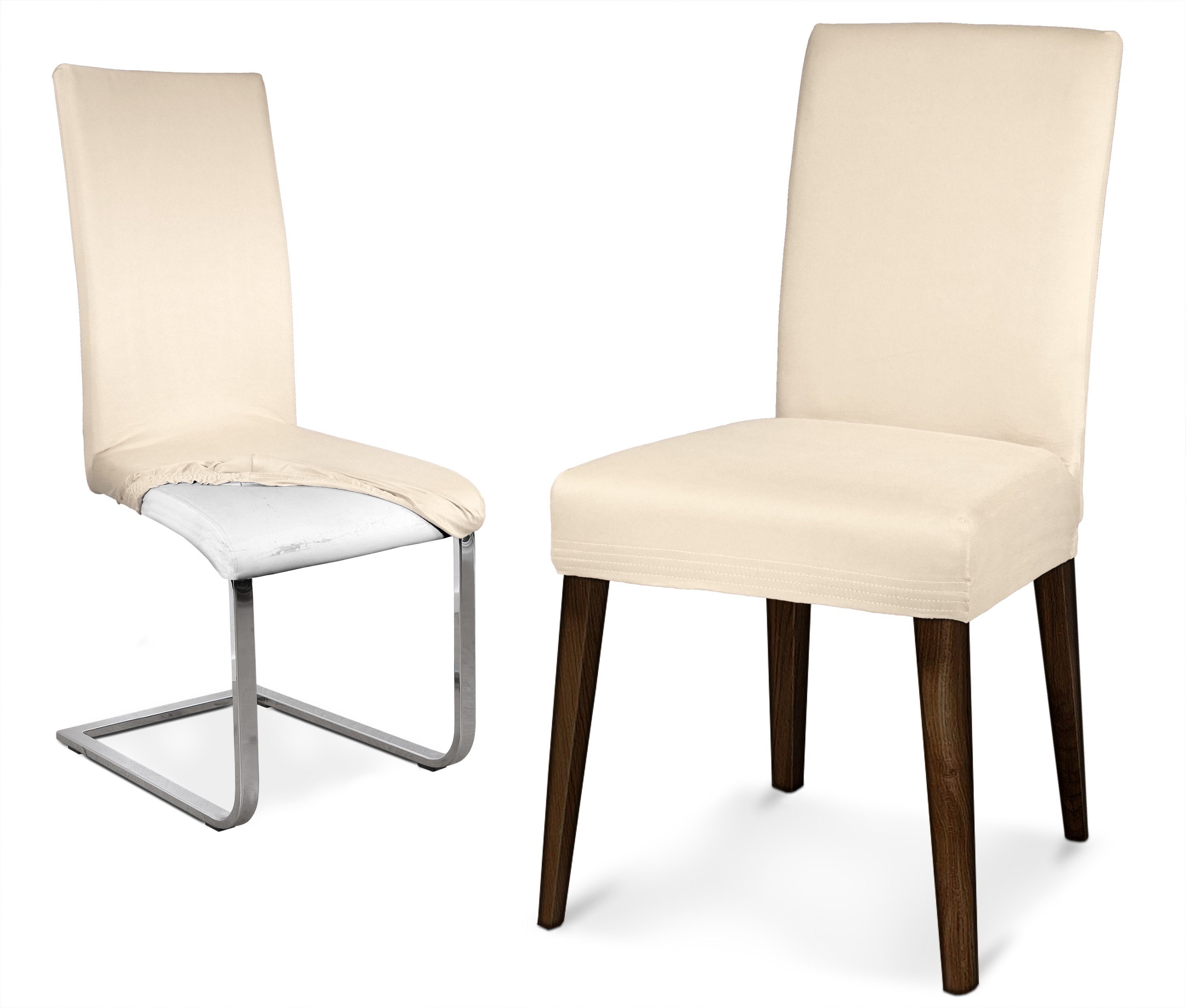 Beautex Stuhlhusse Mikrofaser Stuhlhusse, Mikrofaser Stuhlbezug, elastische Stretch Husse