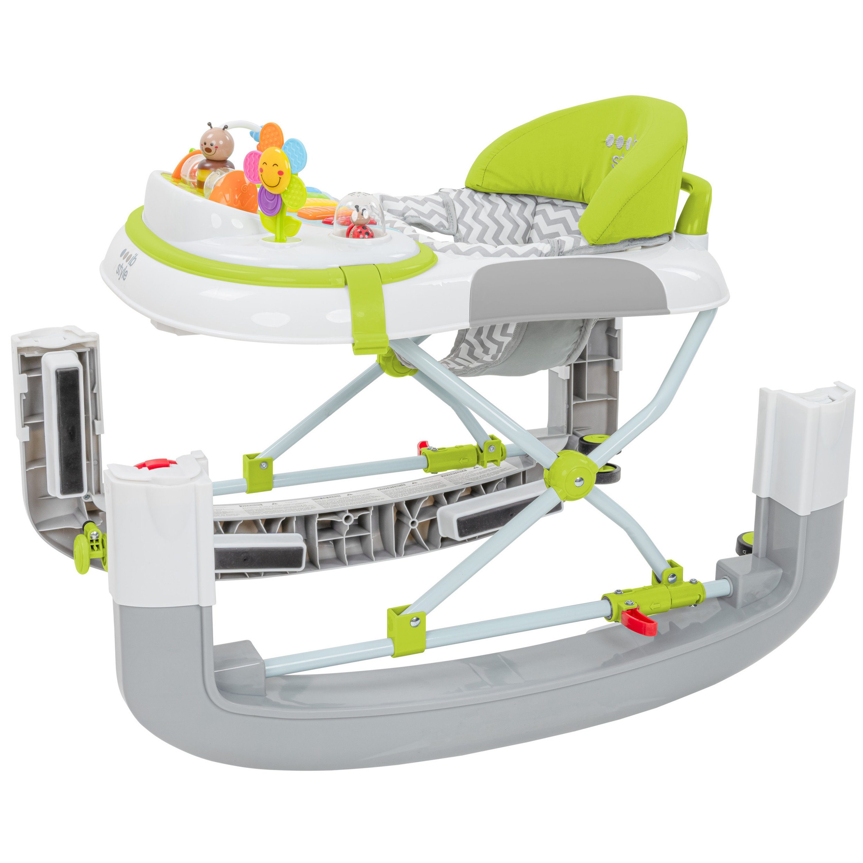 ib style Lauflernhilfe Wave elektronischem Spielelement Grün, & Babywalker Schaukelfunktion Lauflernwagen mit