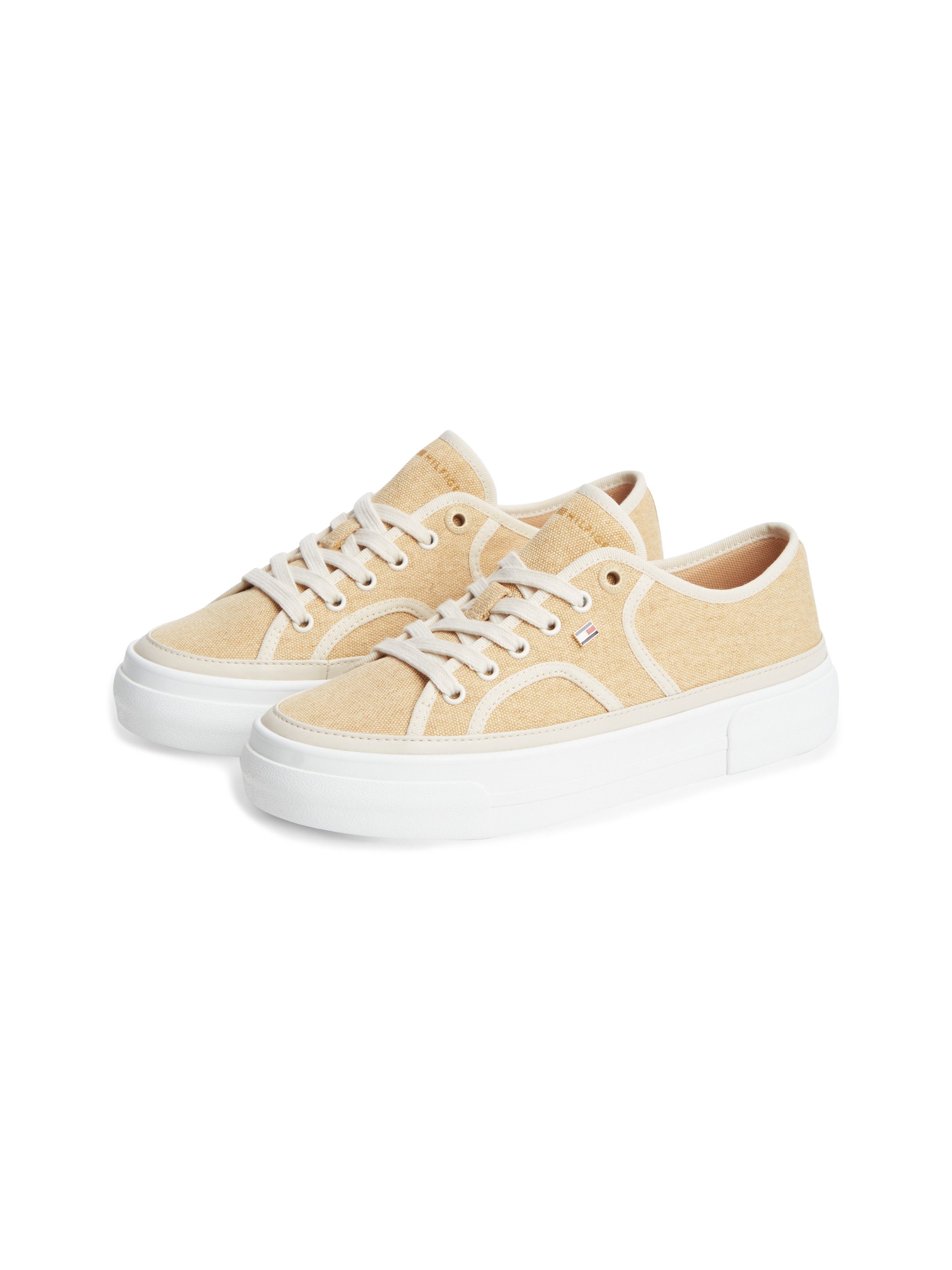 Tommy Hilfiger PLATFORM VULC SNEAKER PIPING Plateausneaker Freizeitschuh, Halbschuh, Schnürschuh mit Kontrast-Paspellierung