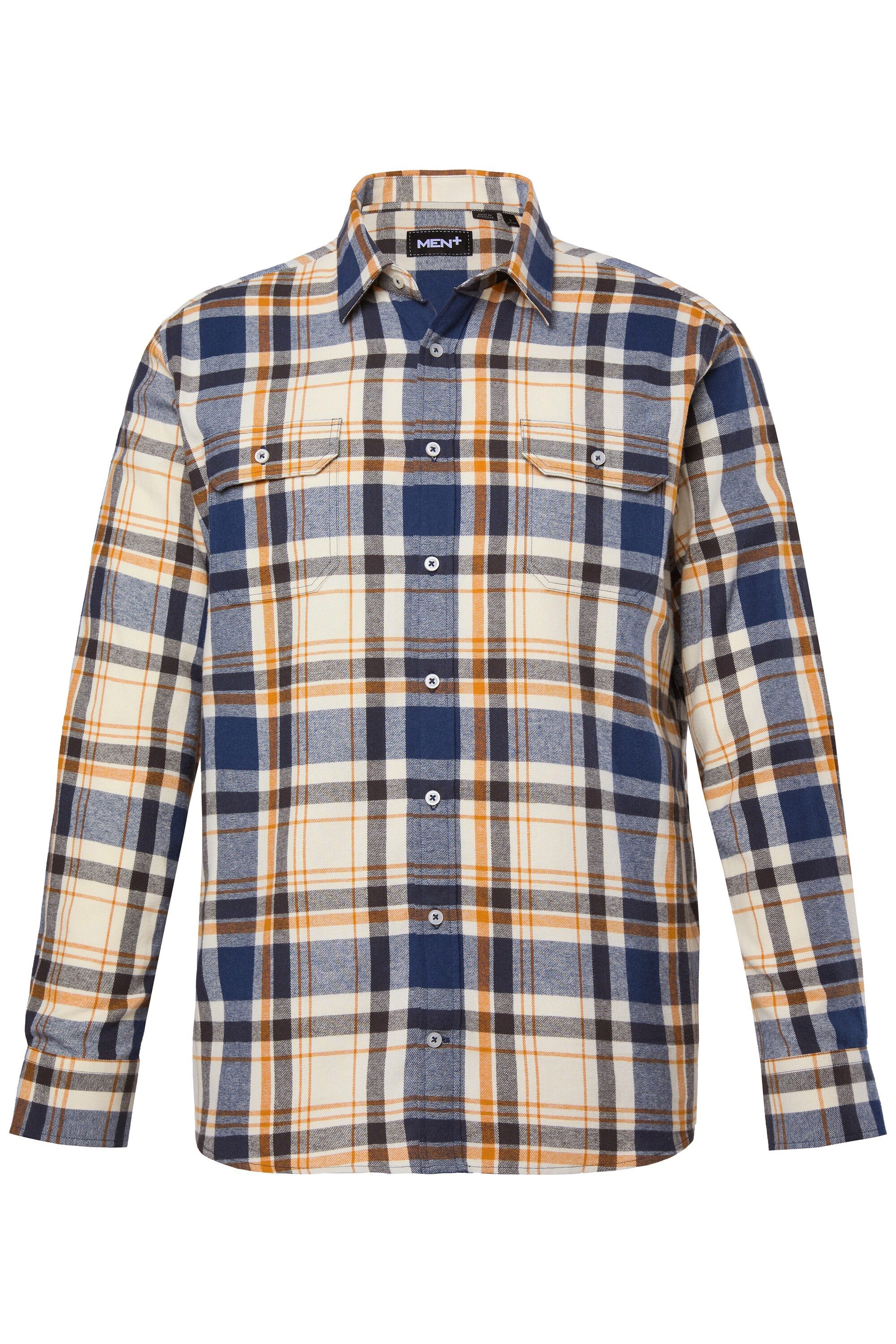 Men Plus Businesshemd Men+ Karo-Flanellhemd Langarm günstig online kaufen