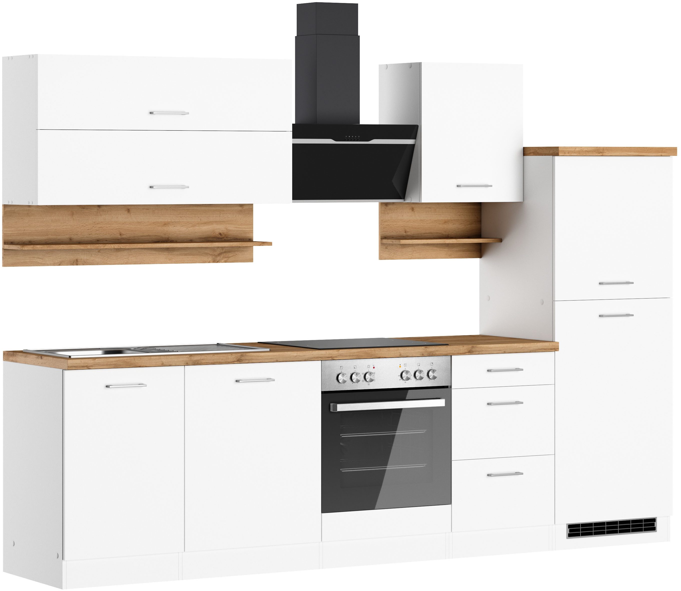 KOCHSTATION Küchenzeile KS-Milan, 280 cm breit, robuste Metallauszüge, viel günstig online kaufen