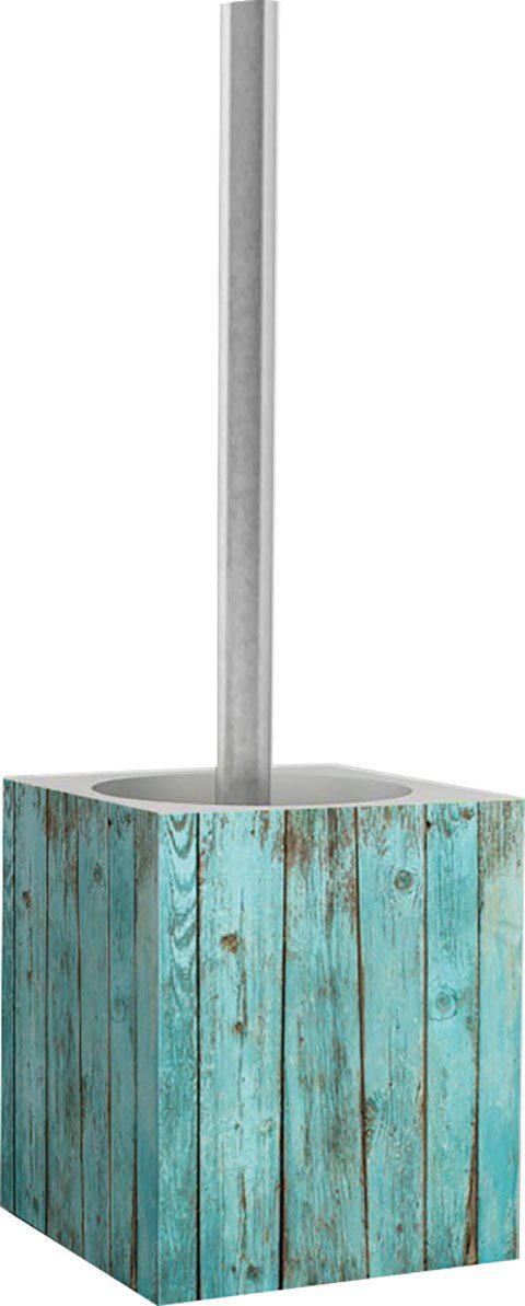 Sanilo WC-Garnitur Lumber, Fliesen, (2-tlg), kräftige Farben, mit auswechlbarem Bürstenkopf