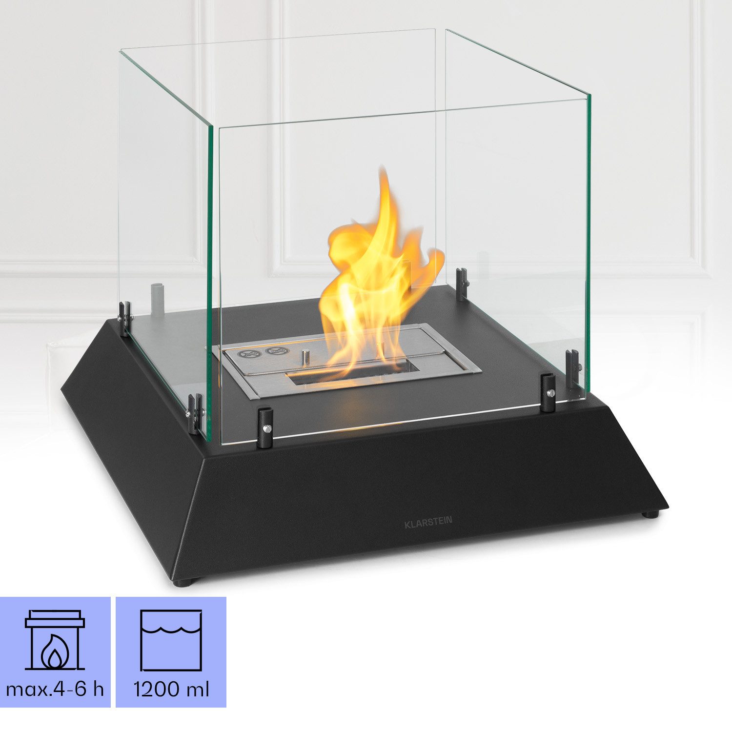 Klarstein Echtfeuer-Dekokamin Phantasma Cubo Ethanol-Kamin (Set), günstig online kaufen