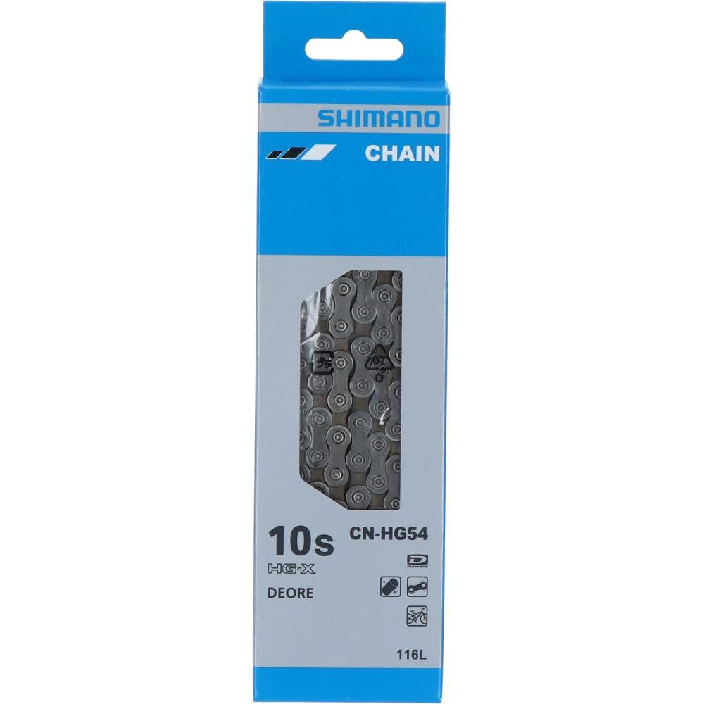Shimano Fahrradkette SHIMANO Kette CN-HG54 10-fach 116 Glieder Kette - für 10-fach MTB Scha