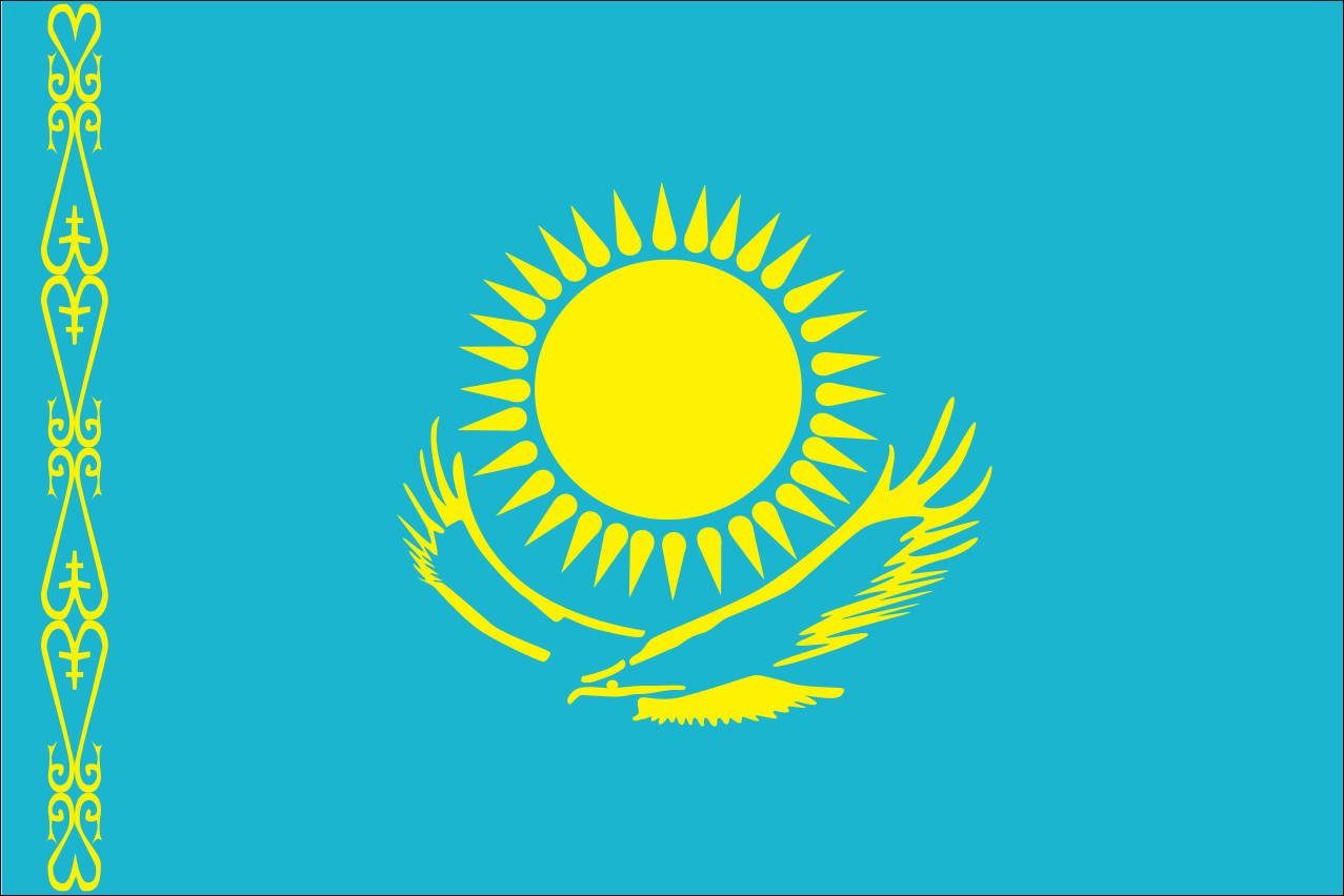 flaggenmeer Flagge Querformat 160 Kasachstan g/m²