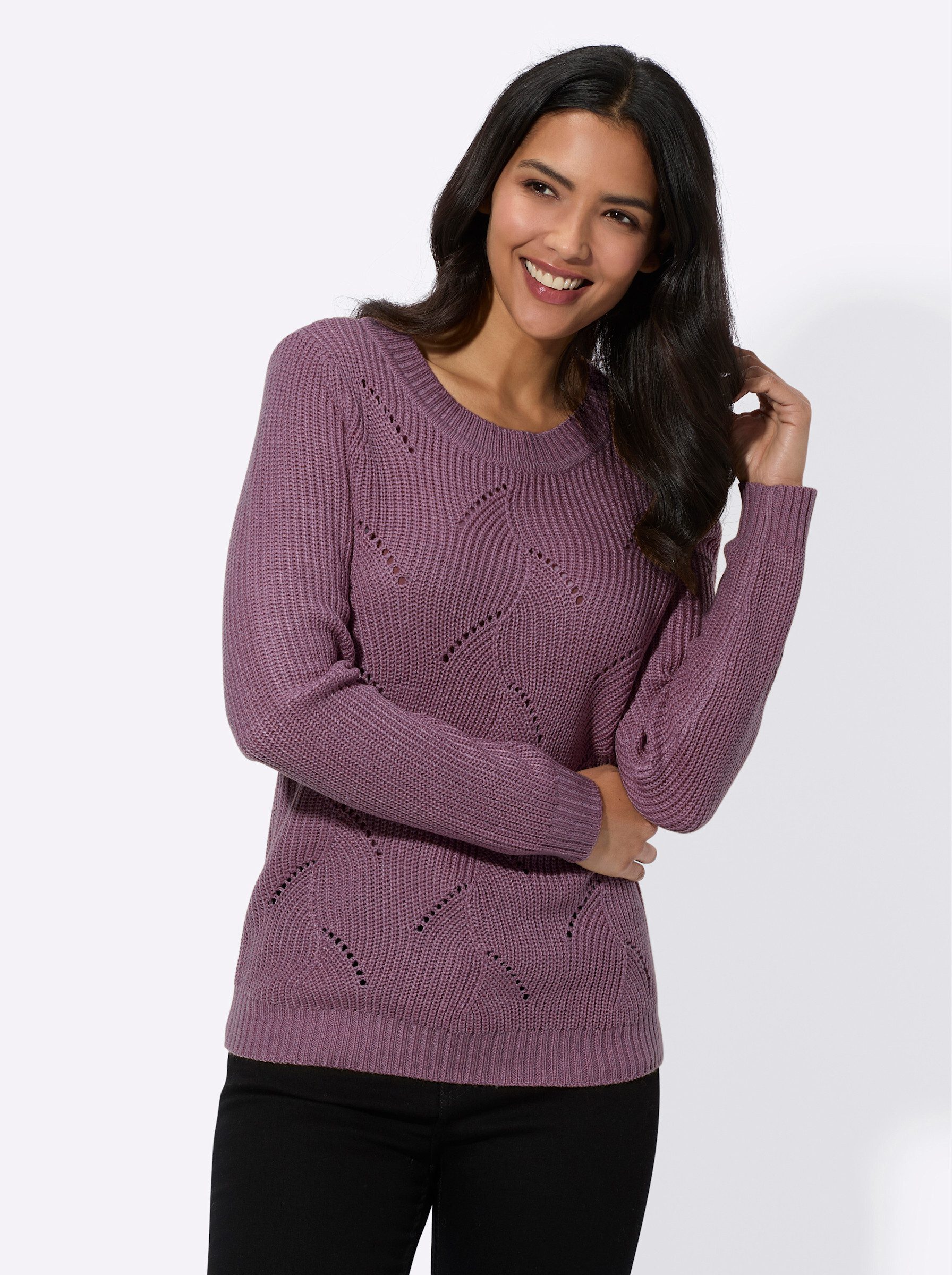 Sieh an! Strickpullover Langarm-Pullover . günstig online kaufen