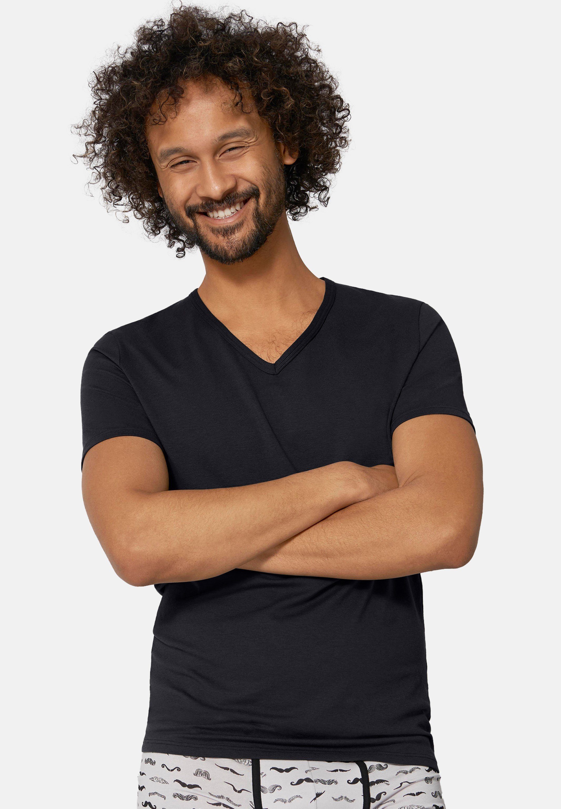 Sloggi Unterhemd Go - Organic Cotton (1-St) Unterhemd / Shirt Kurzarm - Baumwolle - Angenehm auf der Haut Schwarz | Unterhemden