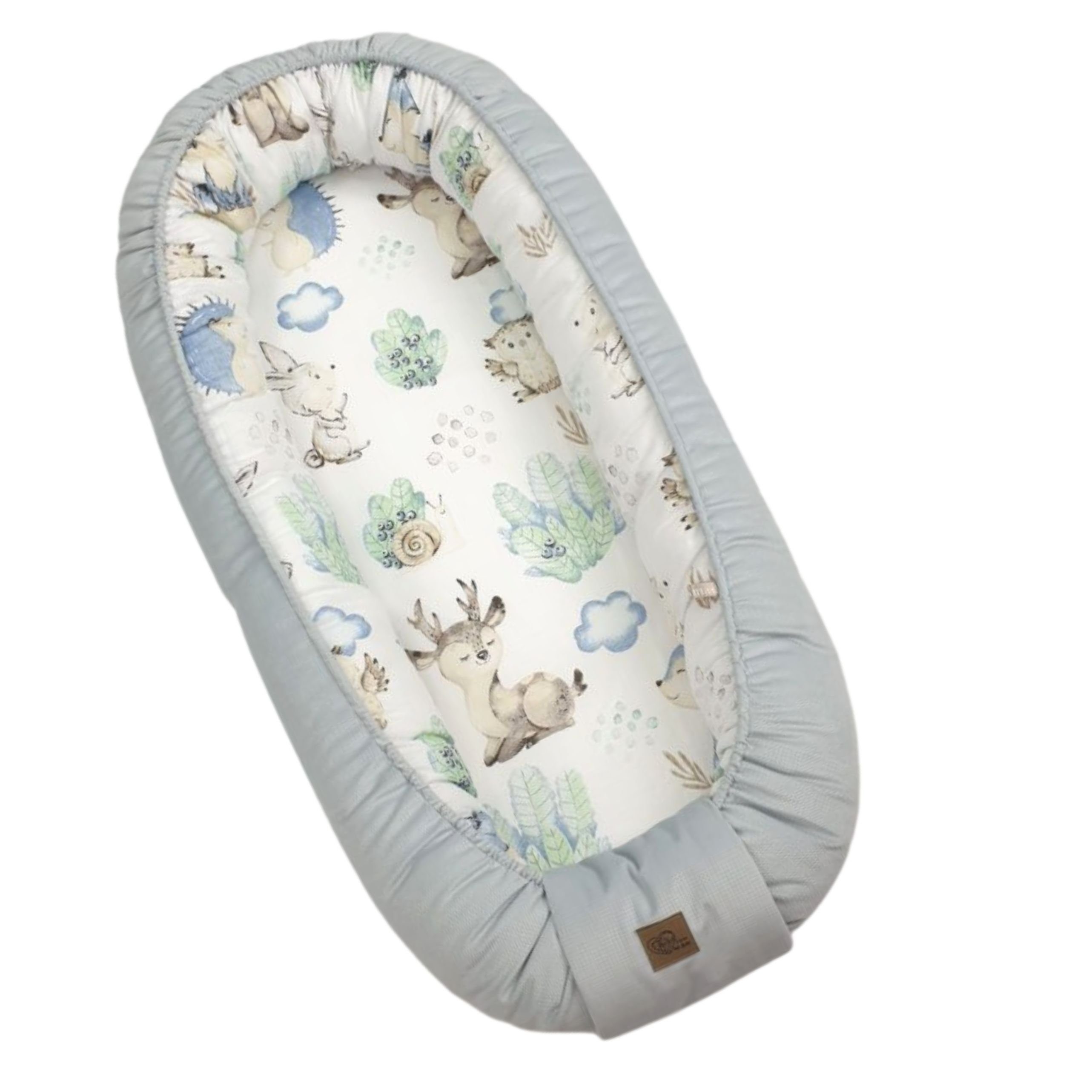 Bettnestchen Kuschelnest Igel grau mit Matratze Mitwachsend (101322)