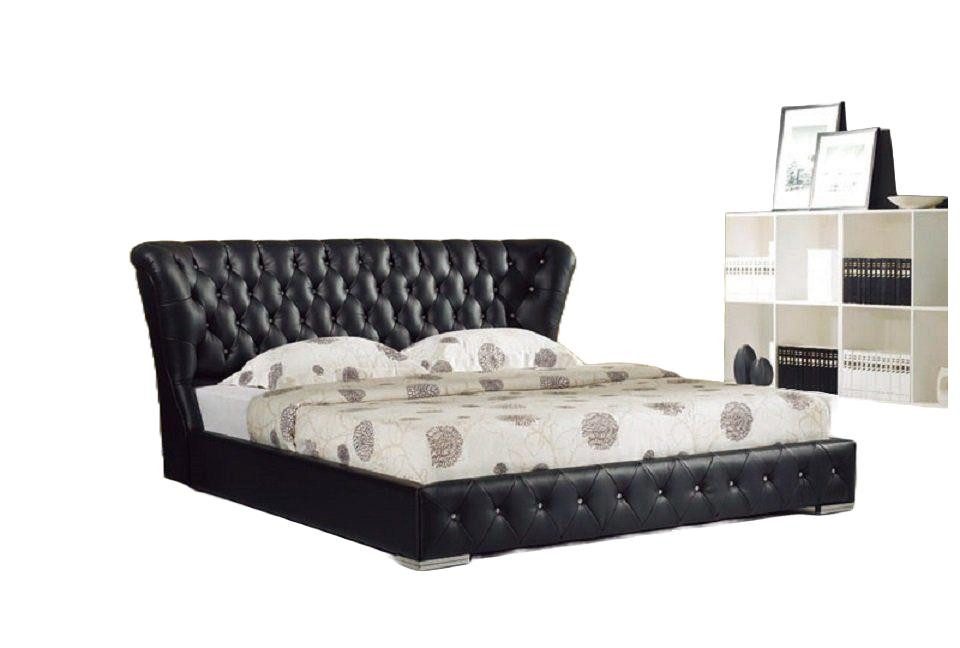 JVmoebel Polsterbett Designer Bett Chesterfield Leder Hotel Кровати Doppel Schlaf Zimmer, Made in Europa