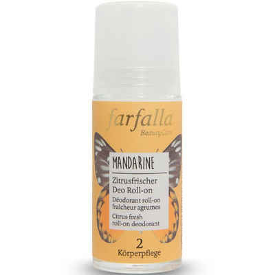 Farfalla Essentials AG Deo-Roller Mandarine Zitrusfrischer Deo Roll-on, 50 ml