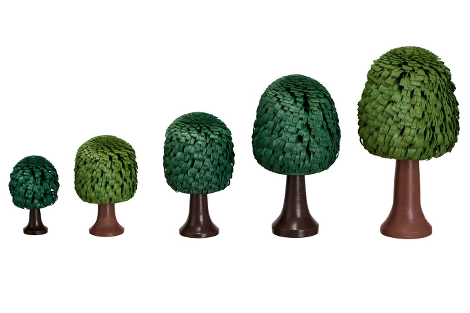 Kunstbaum Ringelbaum Laubbaum mit Stamm grün Holzbaum H= 6cm NEU, Höhe 6 cm