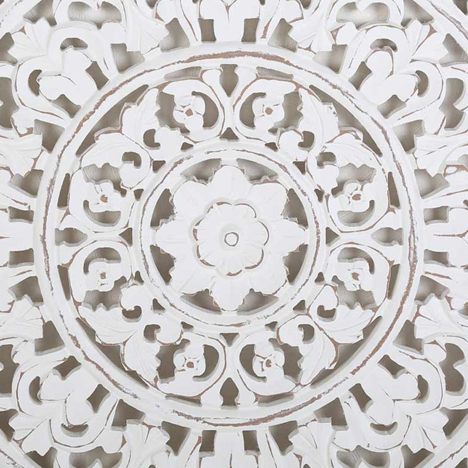Casa Moro Wanddekoobjekt Holz Mandala Nasha 55x55 cm Shabby Chic Wandbild Boho Wanddeko, Ramadan Wandbild Holz Bild Deko groß MD1090