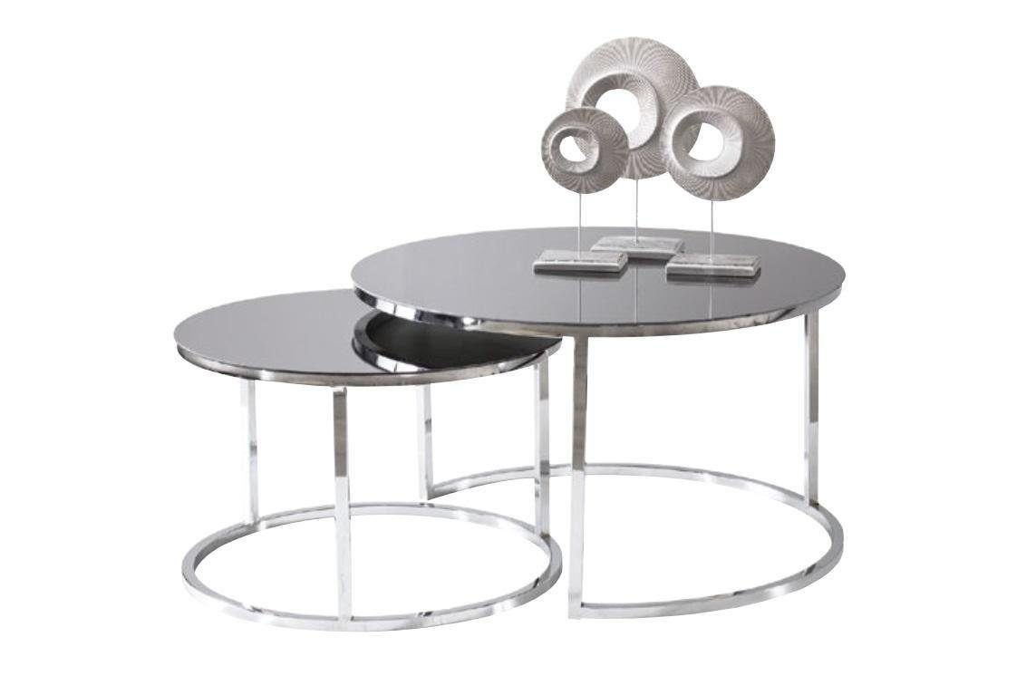 JVmoebel Couchtisch Luxus Silber Couchtische (2-St., Europe in Design Wohnzimmer Made Kaffeetisch Set Couchtische)