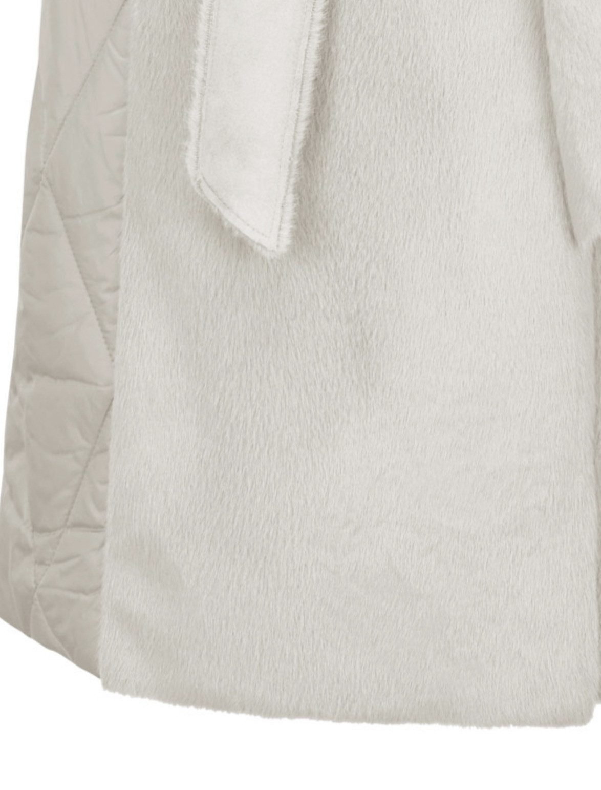 Milestone Fellimitatmantel MSAnthea Damen Kunstfellmantel Übergangsmantel normale Passform