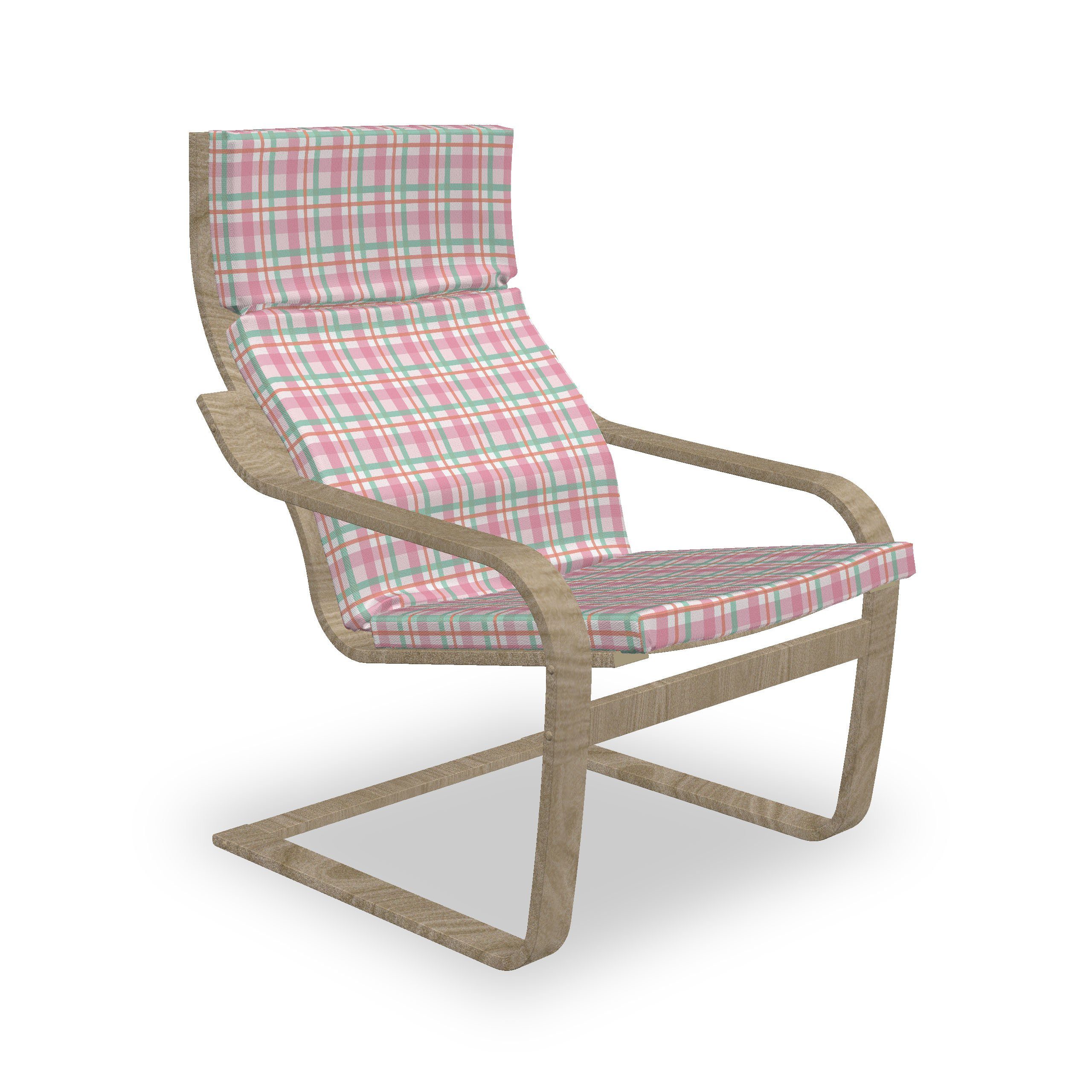 Abakuhaus Stuhlkissen Sitzkissen mit Stuhlkissen mit Hakenschlaufe und Reißverschluss, Abstrakt Pastellfarbe Checkered
