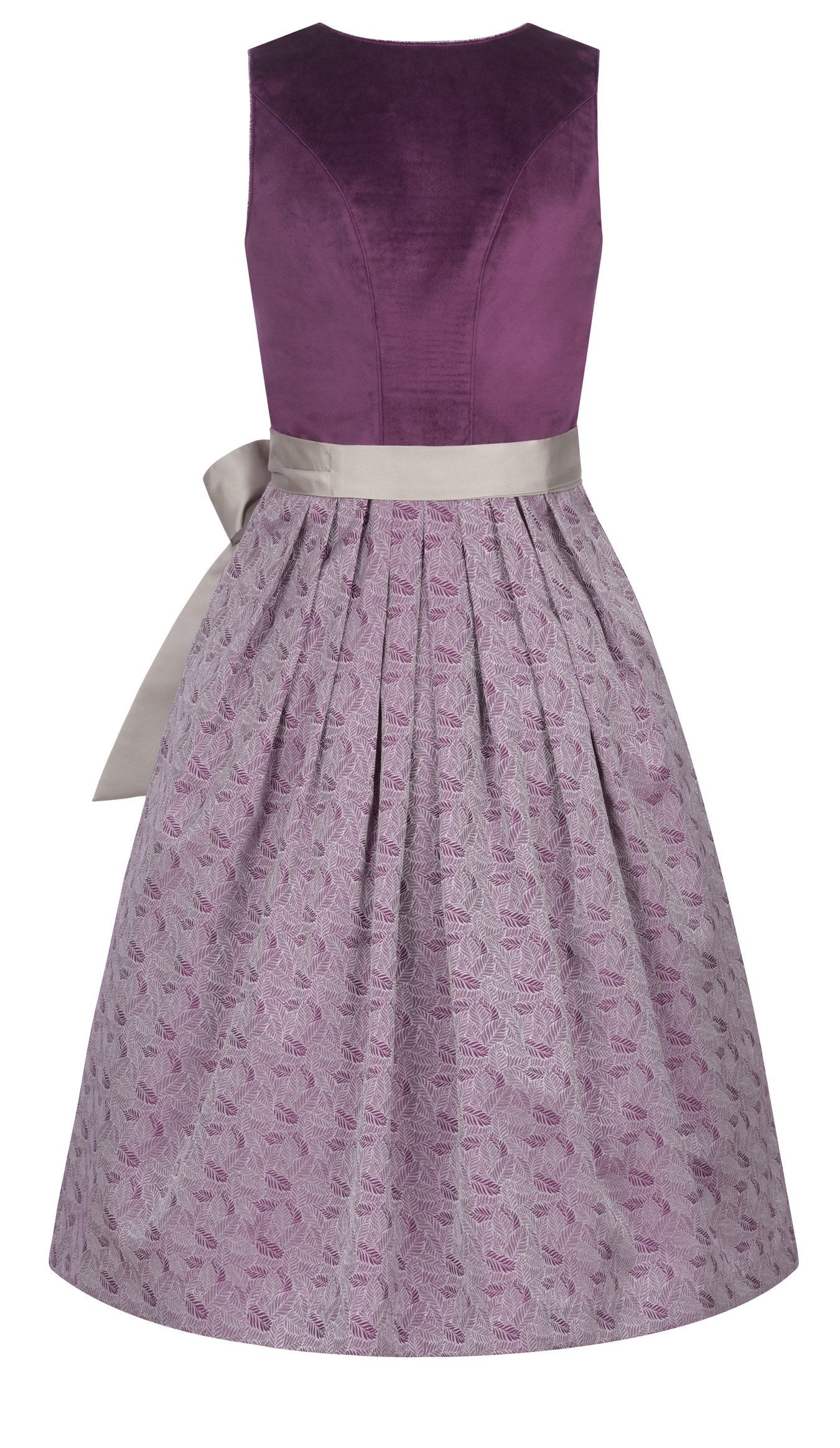 Nübler Trachtenkleid Midi Dirndl Giovanna in Aubergine von Nübler günstig online kaufen