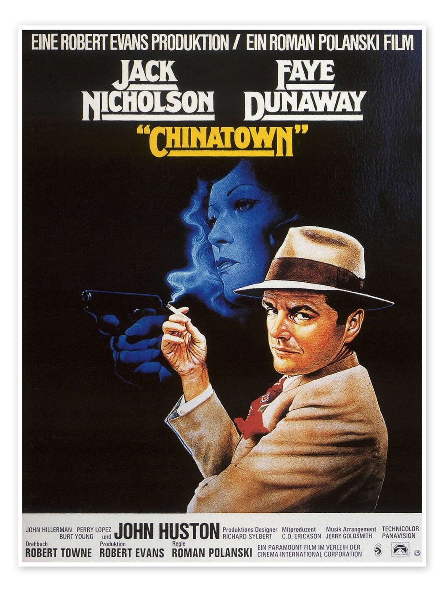 Posterlounge Wandbild Chinatown, Vintage Entertainment Collection, erhältlich als Poster, Leinwandbild, Wandsticker oder Acrylglasbild