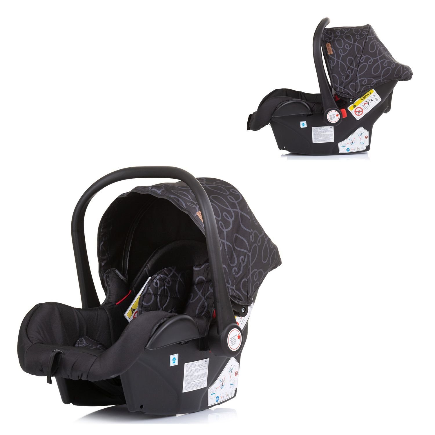 kg, - 13 0+, verstellbar leicht, Babyschale Gruppe Chipolino black Babyschale bis: 13 (0 kg), Estelle Gurt