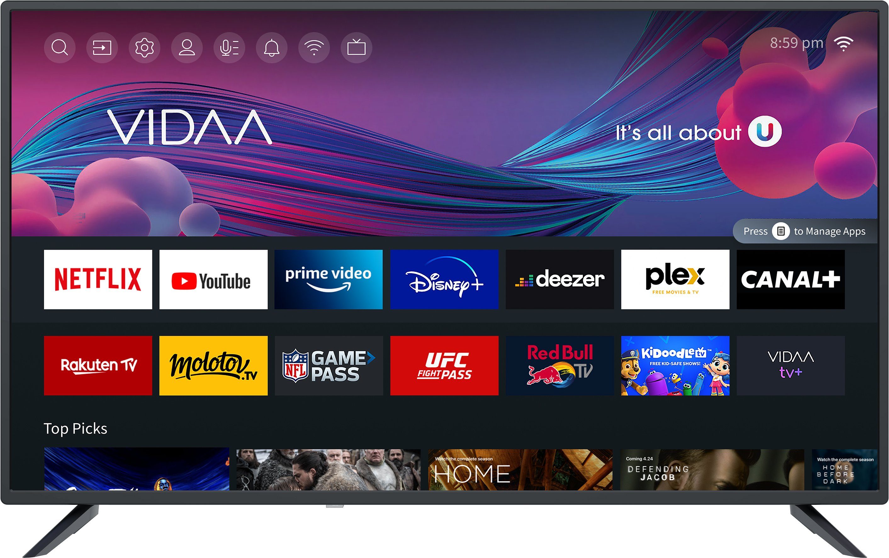 JTC EVOII40F LCD-LED Fernseher (101,00 cm/40 Zoll, Full HD, Smart-TV)