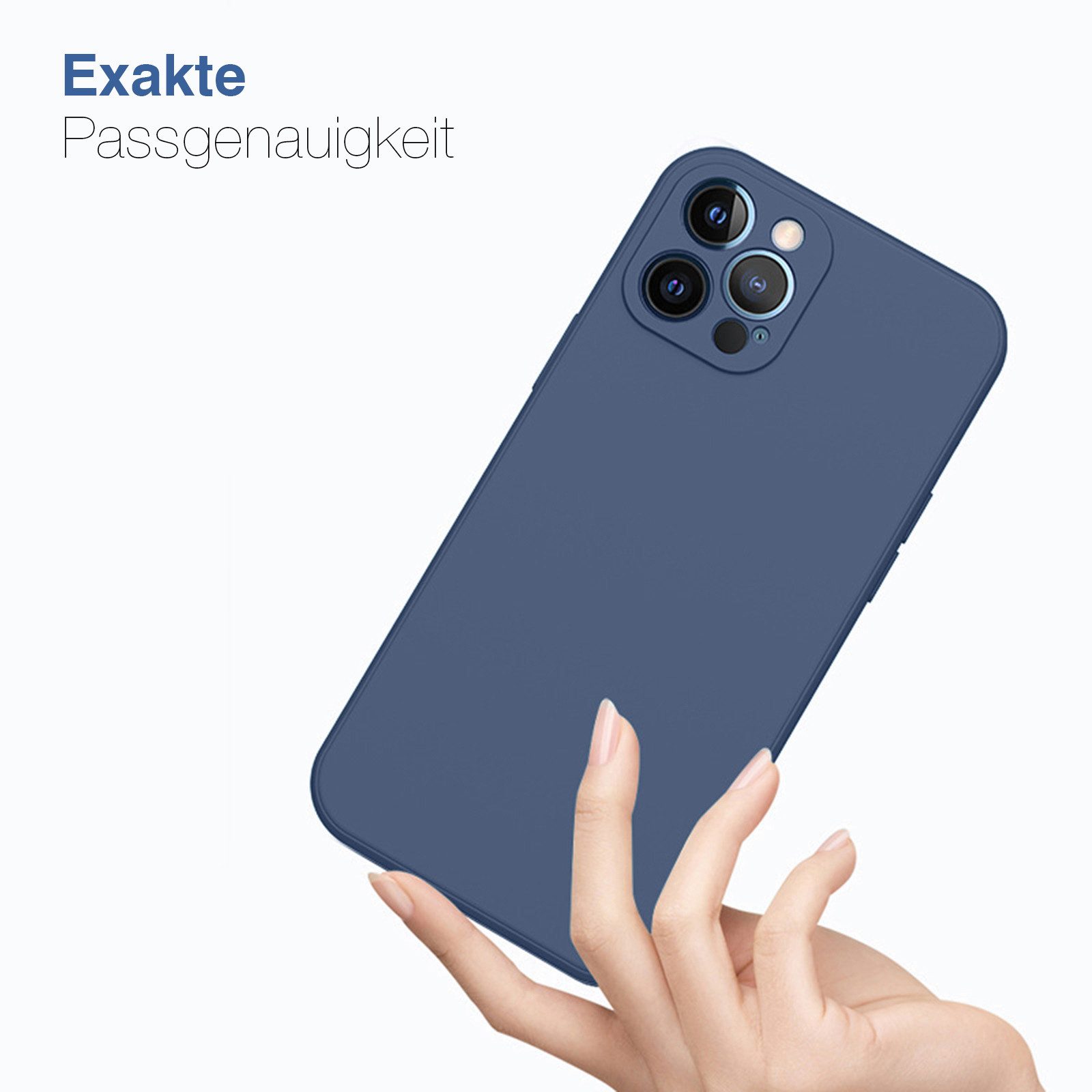 Tec-Expert Handyhülle SoftGrip Cover Hülle für Apple iPhone 12 Pro Max, Handy Case Bumper integrierter Kameraschutz flexibel – Bild 5 von 5