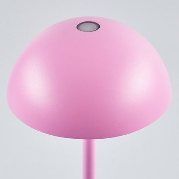 hofstein Außen-Tischleuchte »Lucese« Nachttischlampe aus Metall/Kunststoff in Rosa/Weiß, 3000 Kelvin