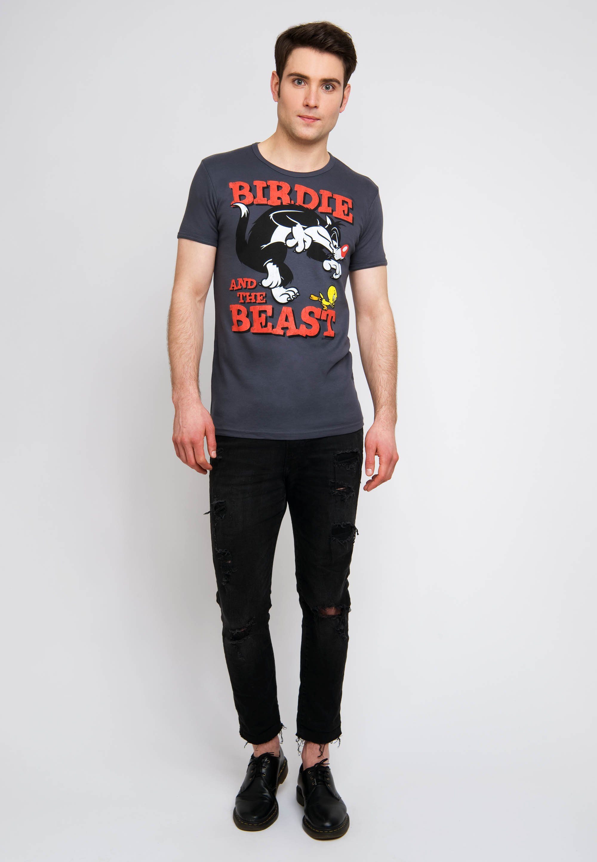 LOGOSHIRT T-Shirt Looney Tunes mit lizenziertem Originaldesign