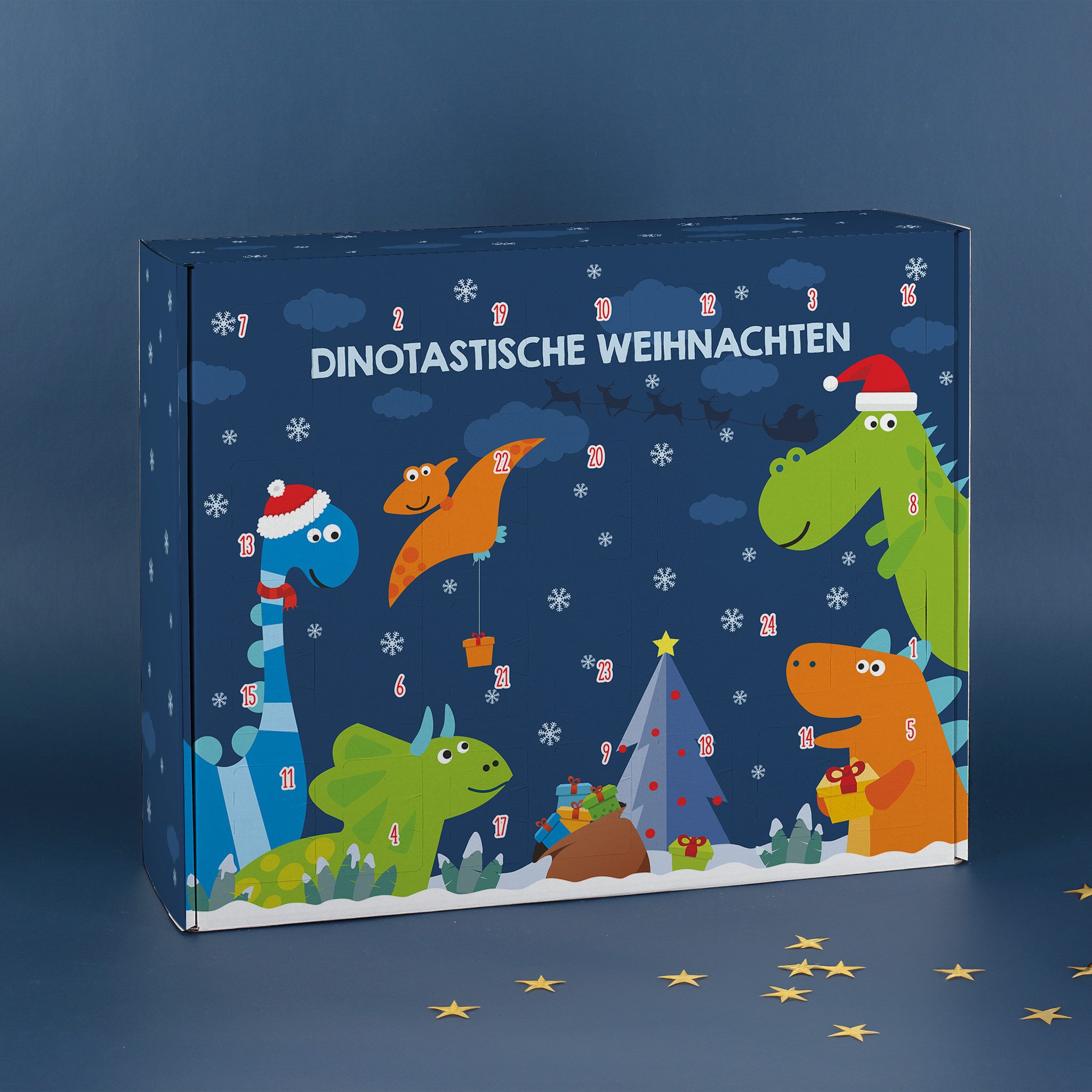 Herz & Heim befüllbarer Adventskalender mit festlichen Motiven zu Weihnachten - DIY Adventskalender, zum selbst Befüllen, aus stabiler Pappe – Bild 3 von 5