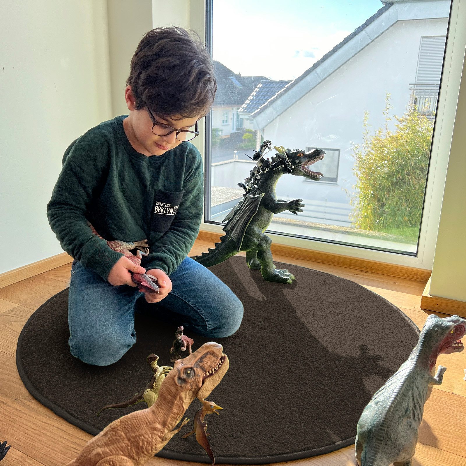 Kubus Kinderteppich Turtle, Individuell einsetzbar, Rund, günstig online kaufen
