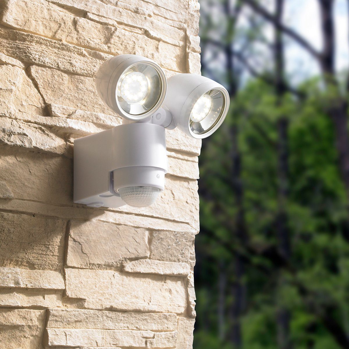 MeLiTec Außen-Wandleuchte MeLiTec LED Außenwandleuchte mit Bewegungsmelder, günstig online kaufen