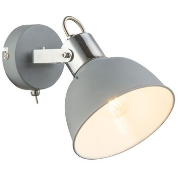 etc-shop LED Wandleuchte, Leuchtmittel inklusive, Warmweiß, Vintage Wand Leuchte verstellbar Wohn Zimmer Retro Spot Lampe grau im-