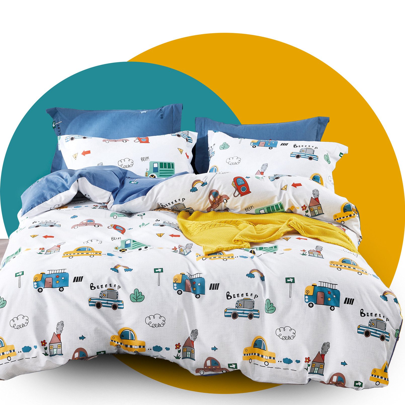 KEAYOO Kinderbettwäsche QCDD, Baumwolle, 2 teilig, 100% Baumwolle Kinderbet günstig online kaufen