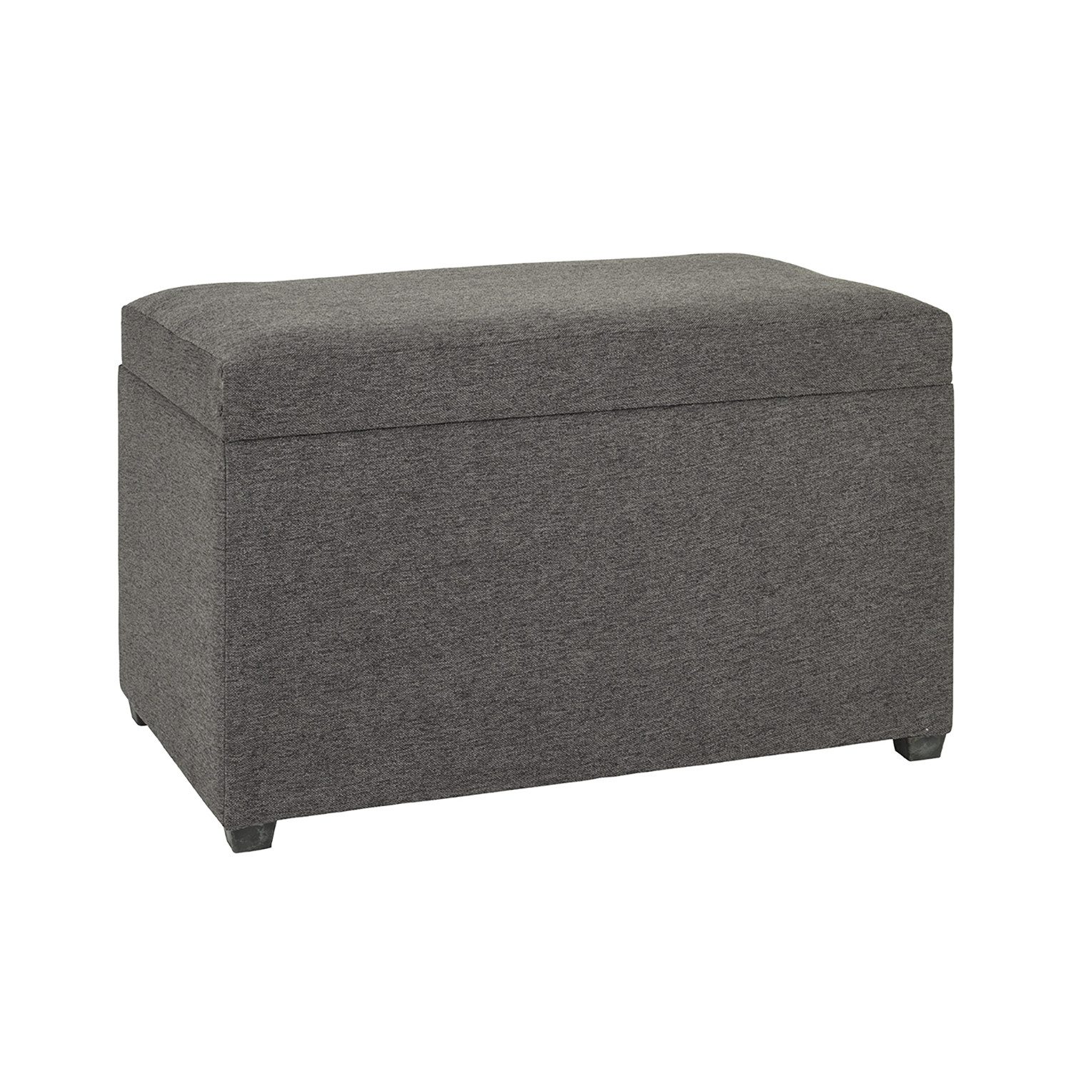 HAKU Sitztruhe Truhe - anthrazit - MDF, Textilgewebe - H. 42cm x B. 58cm - Sitzbank (1xSitztruhe, Deckelbank - Truhenbank), Banktruhe - Truhenbank - Sitzkiste - Kistenbank