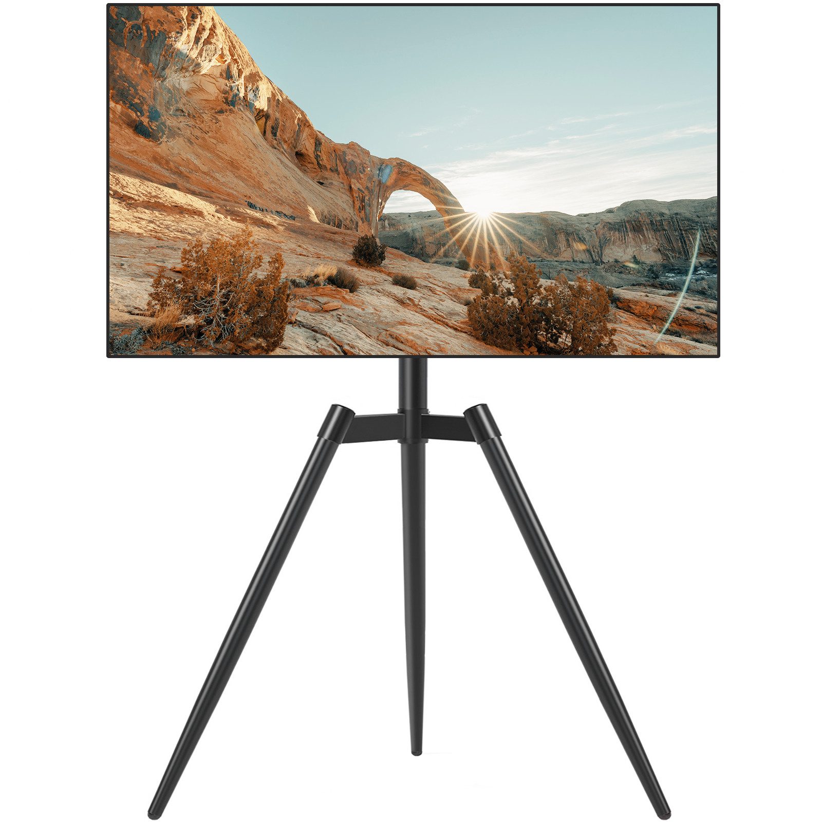 Rfiver TV-Ständer für 32-65 Zoll Fernseher (max. 35 kg), VESA 100x100 bis 400x400 mm, (bis 65 Zoll, 1-tlg., Dreibeinstativ mit 100° Schwenkwinkel & Höhenverstellung)