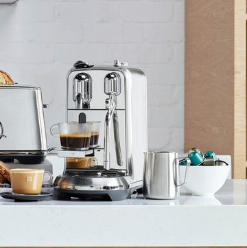 Nespresso Kapselmaschine Creatista Plus SNE800 mit Edelstahl-Milchkanne, inkl. Willkommenspaket mit 14 Kapseln