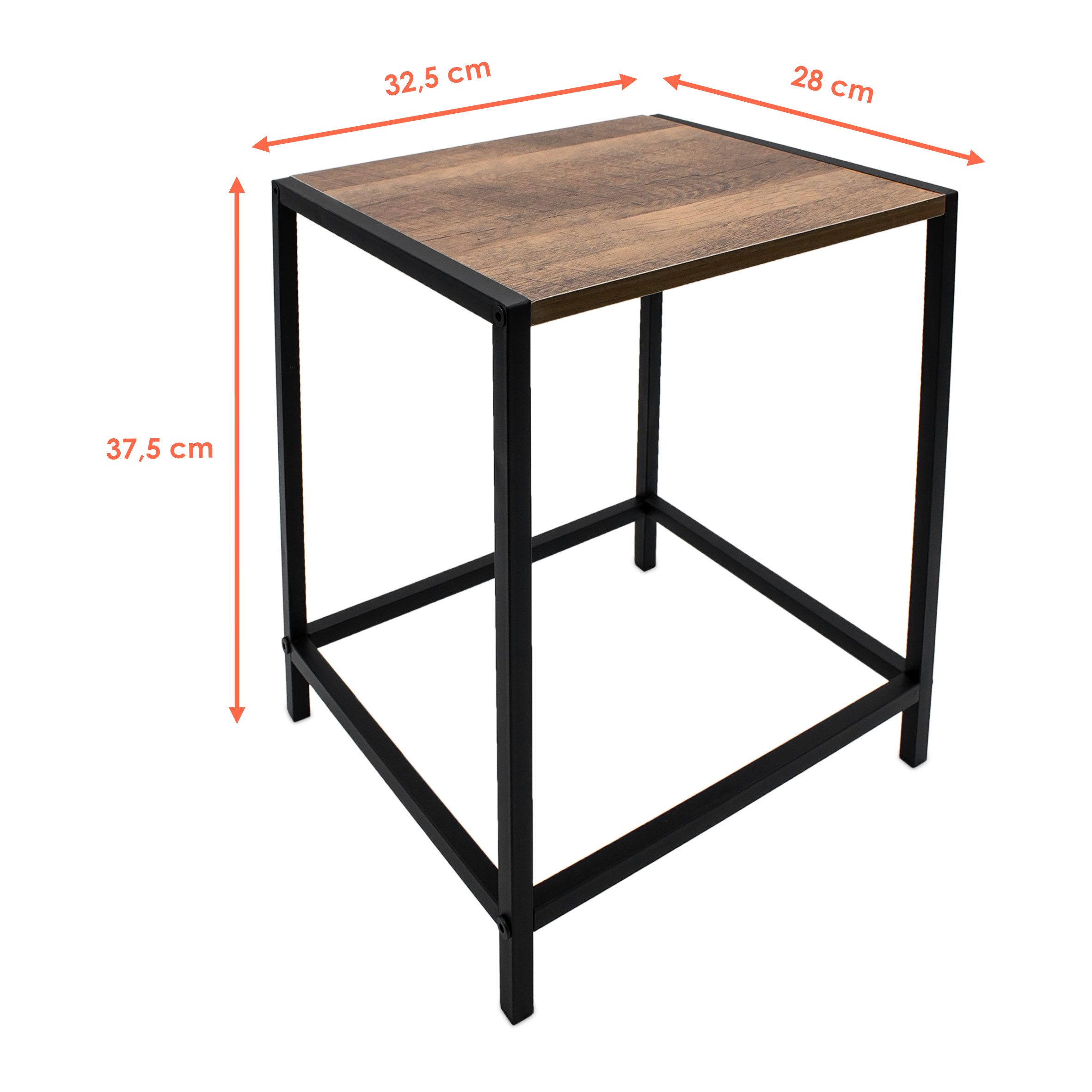 Spetebo Beistelltisch Holz Beistelltisch mit Metall günstig online kaufen