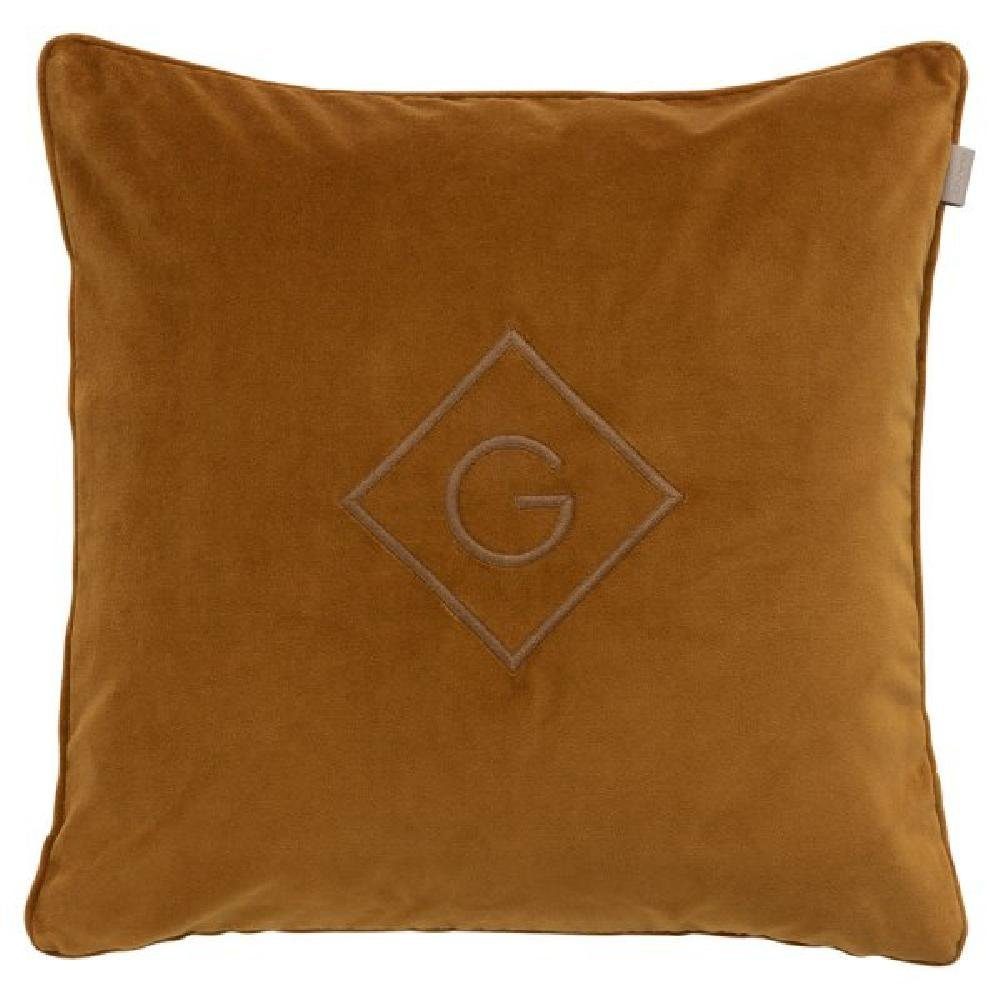 Samtkissen Kissenhülle Velvet Home Gant Gant (50x50cm), Kissen Cushion Brown G Suede