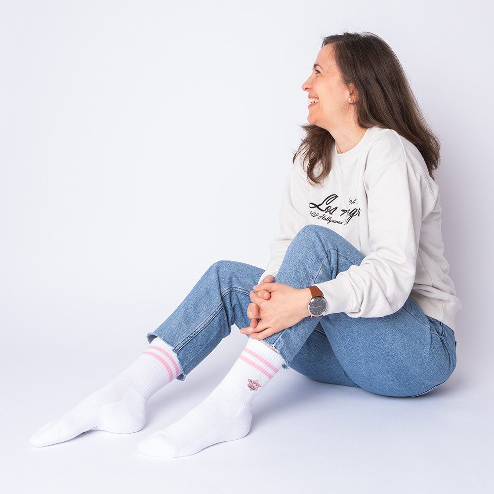 OCCULTO Tennissocken Damen Mama Geschenk Tennissocken 3er Pack (Modell: Mom) (3-Paar)