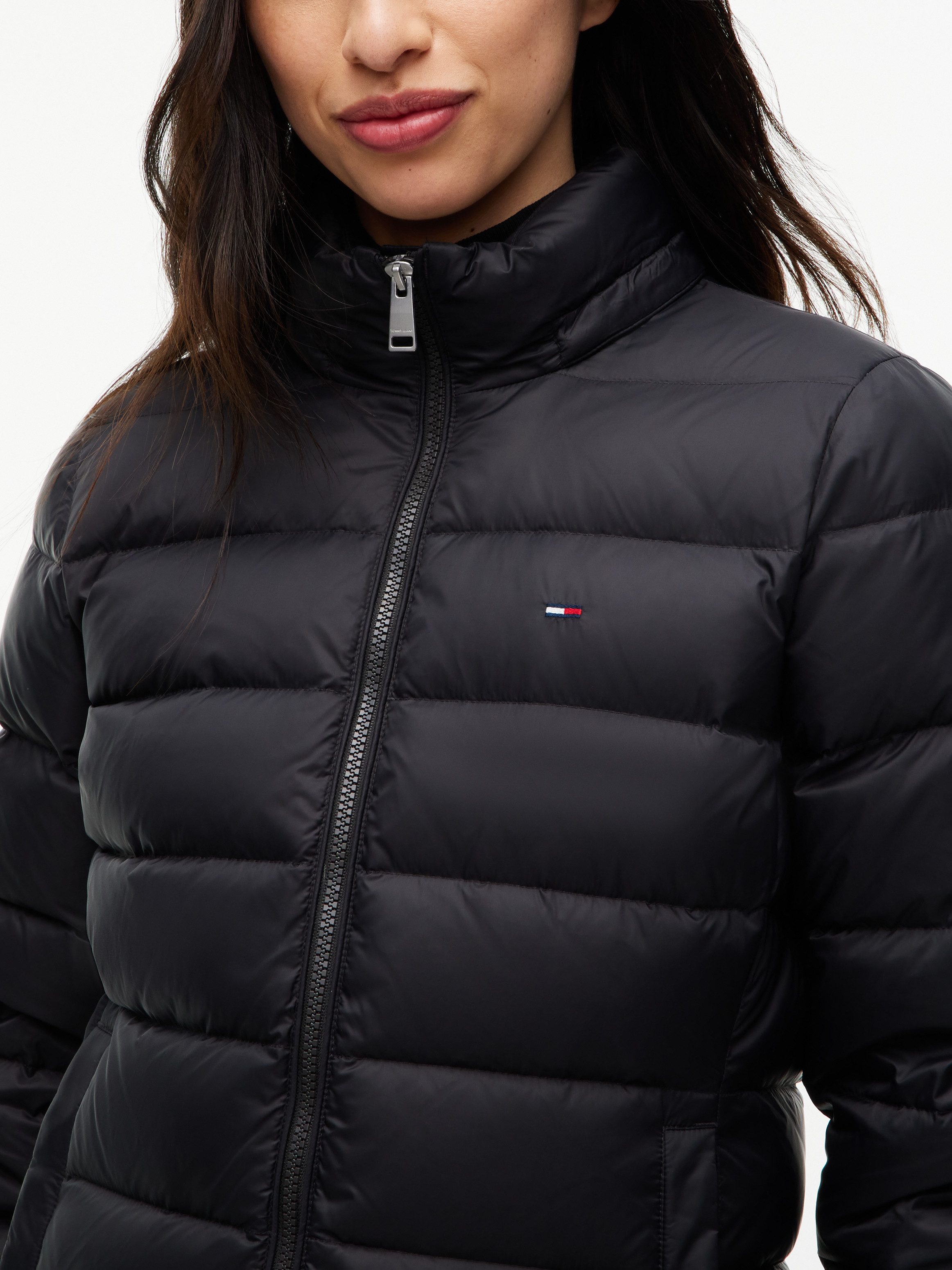 Tommy Jeans Steppmantel TJW ESSENTIAL HOODED DOWN COAT Kunstfaser