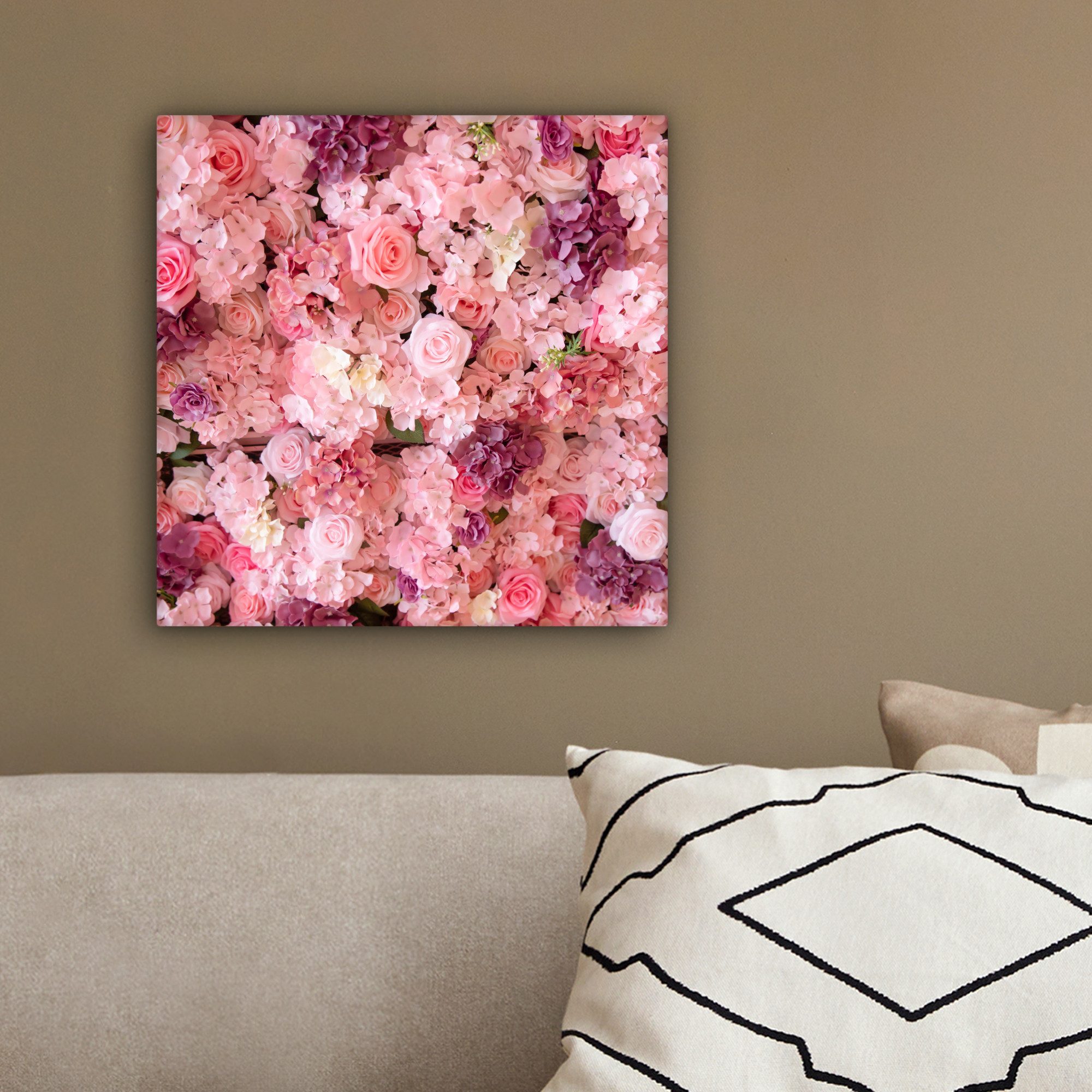 OneMillionCanvasses® Leinwandbild Blumen - Rosa - Rosen, Fotodruck (1 St), Leinwand Bilder Klein, Wand Dekoration Aesthetic 30x20 cm – Bild 4 von 5