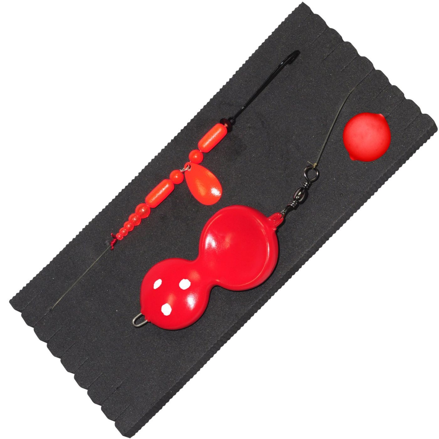 Vorfachschnur Dieter Eisele Doublettenlifter rot - Buttlöffel + Meeresvorfach