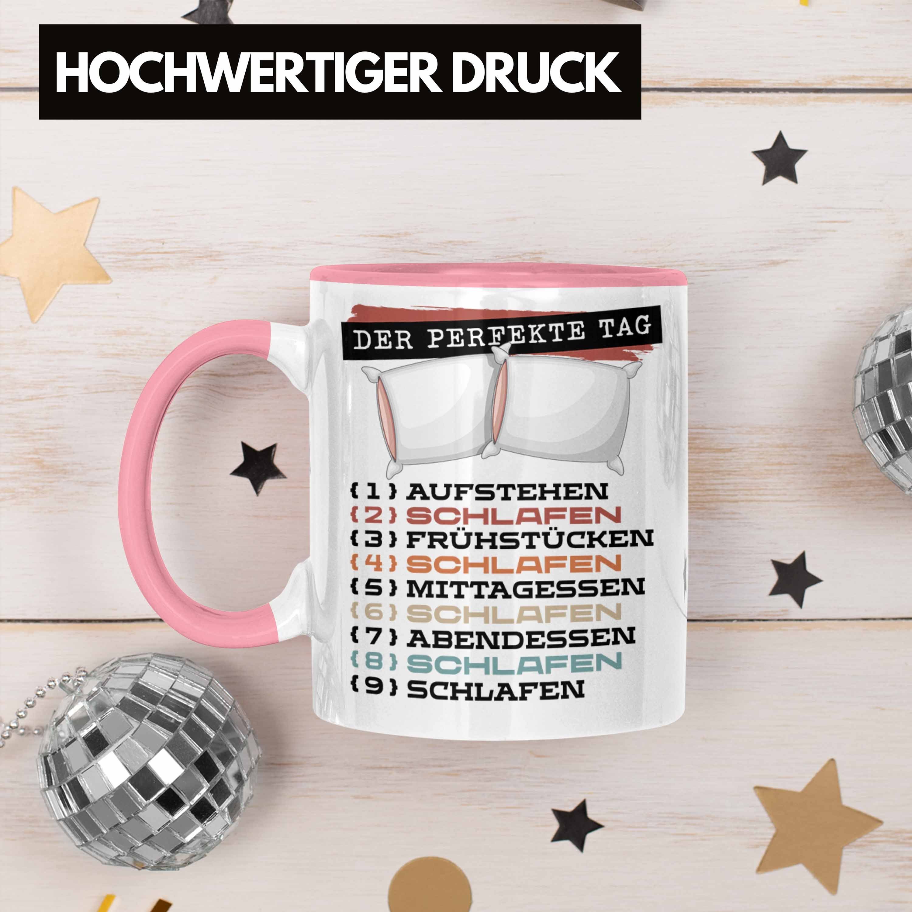 Tasse Trendation Tag Der Rosa Schlafmütze Perfekte - Geschenk Tasse Trendation Schlaf Becher