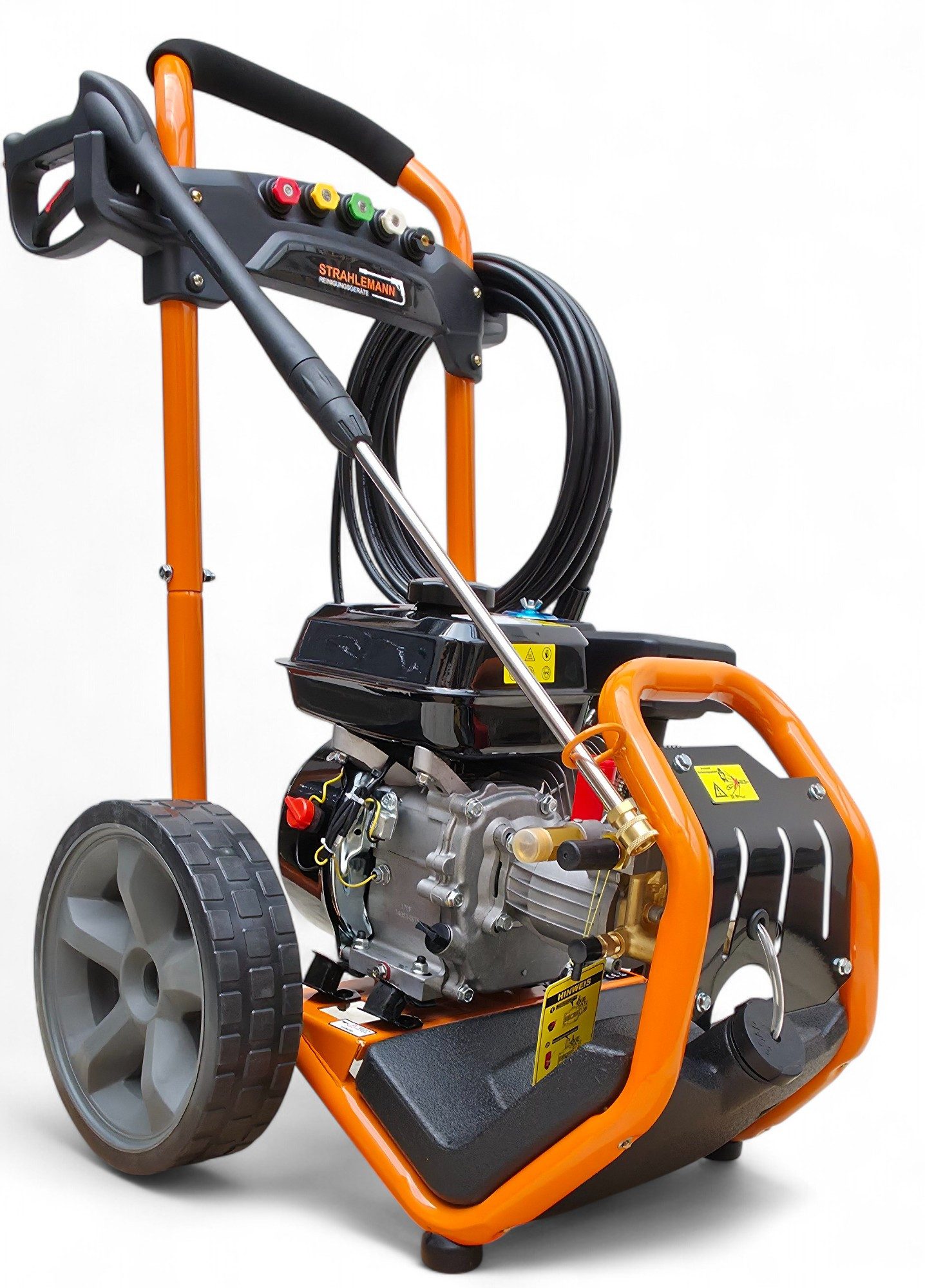 Strahlemann Reinigungsgeräte Hochdruckreiniger 207 bar 7 PS mit Messingpumpenkopf, Fördermenge max: 540,00 l/h, ideal für Terrasse, Auto und Garten
