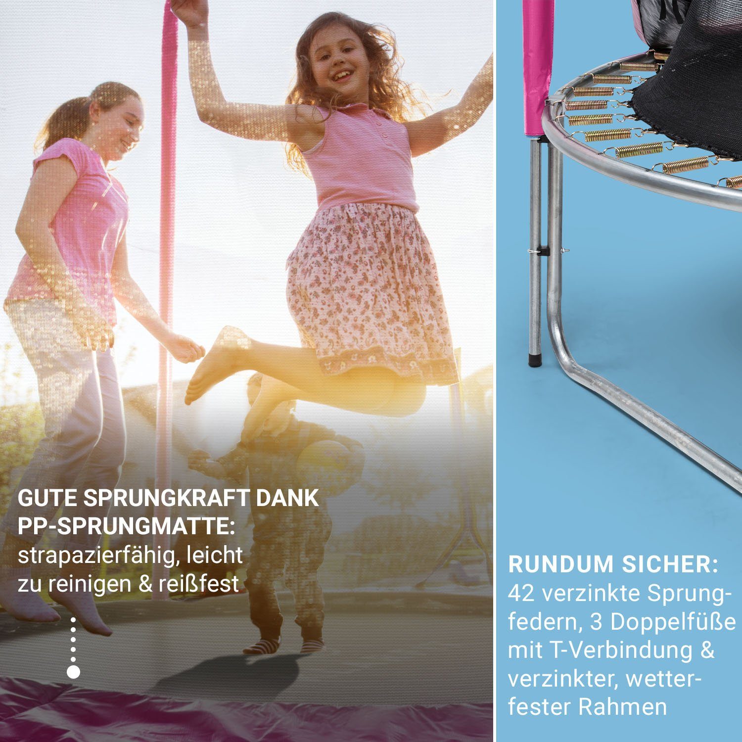 KLARFIT Gartentrampolin Jumpstarter, Ø 0 cm, Kinder Trampolin Outdoor Trampolin Kinder Gartentrampolin für zuhause