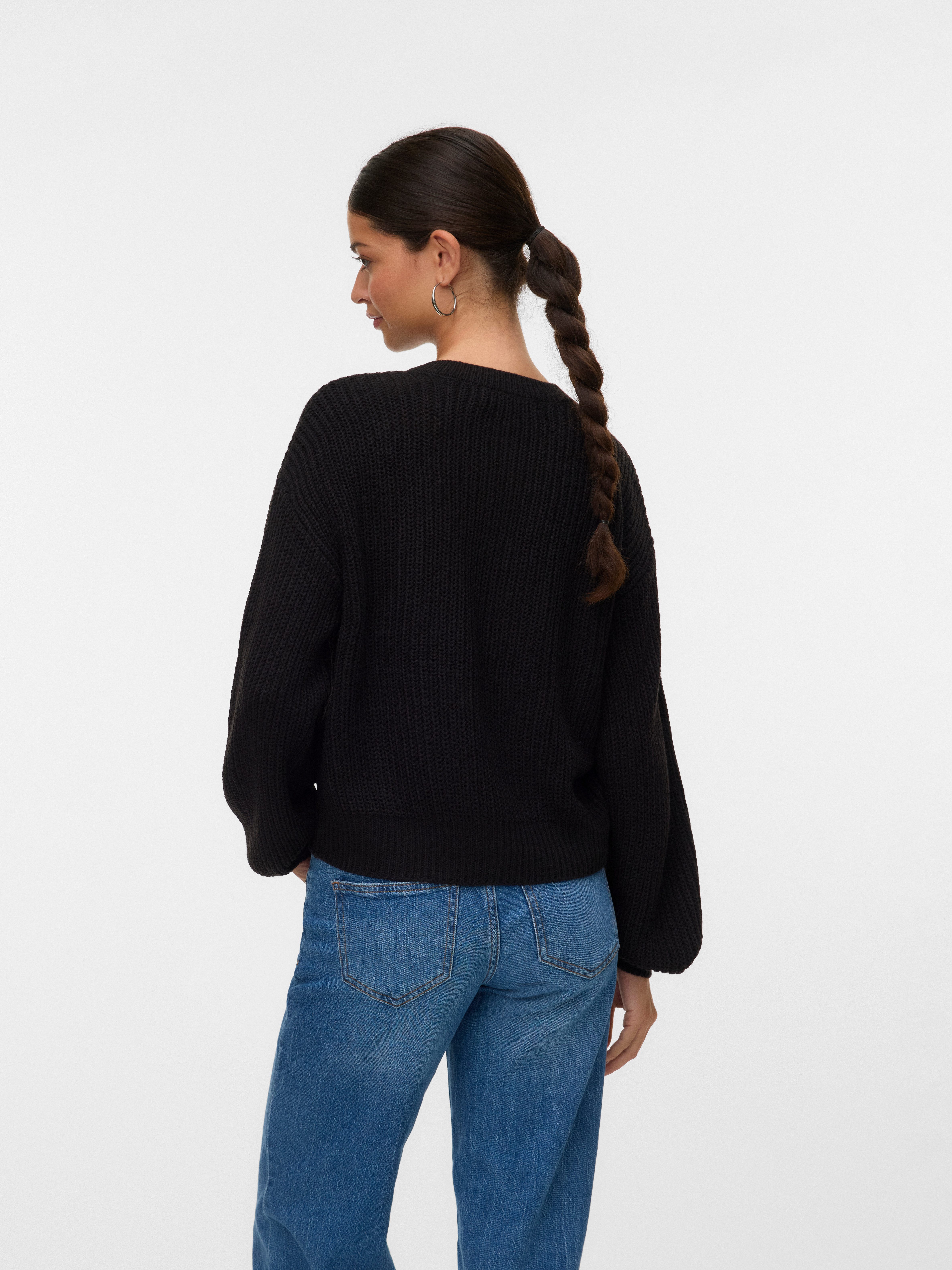 Vero Moda Strickjacke VMLEA LS O-NECK günstig online kaufen