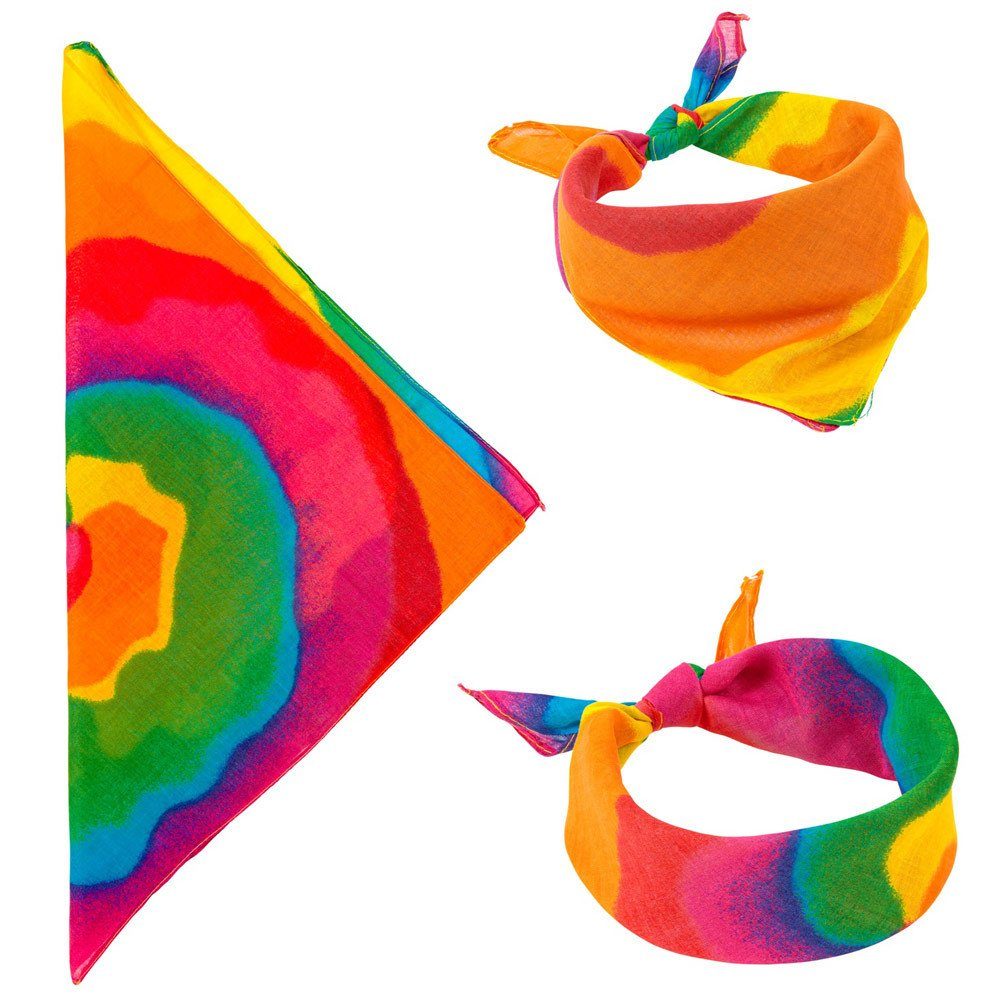 Widmann S.r.l. Kostüm Batik Bandana Halstuch zum Hippie Kostüm - 55 x 55 günstig online kaufen