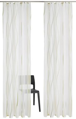 Gardine Dimona, my home, Kräuselband (2 St), transparent, Voile, 2er-Set, Bestseller, Polyester, Wellen