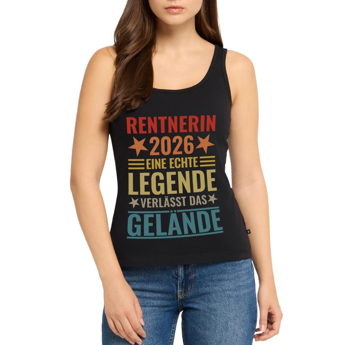 T-Shirt Rentnerin 2026 Echte Legende verlässt das Gelände Frauen Premium Tank